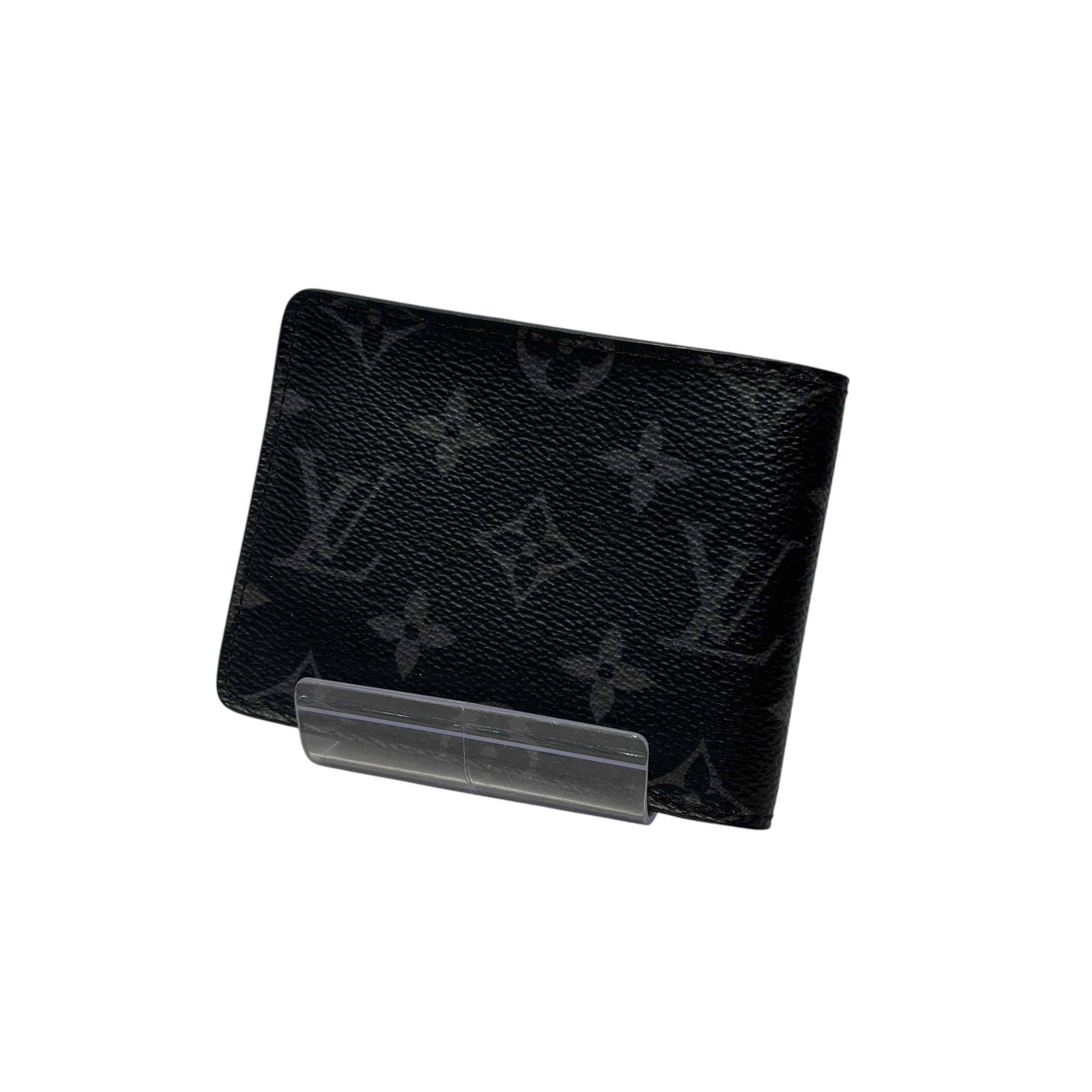 LOUIS VUITTON/Bifold Wallet/Monogram/Leather/BLK/M's/GREY/ECLIPSE CANVAS/SLENDER view 2