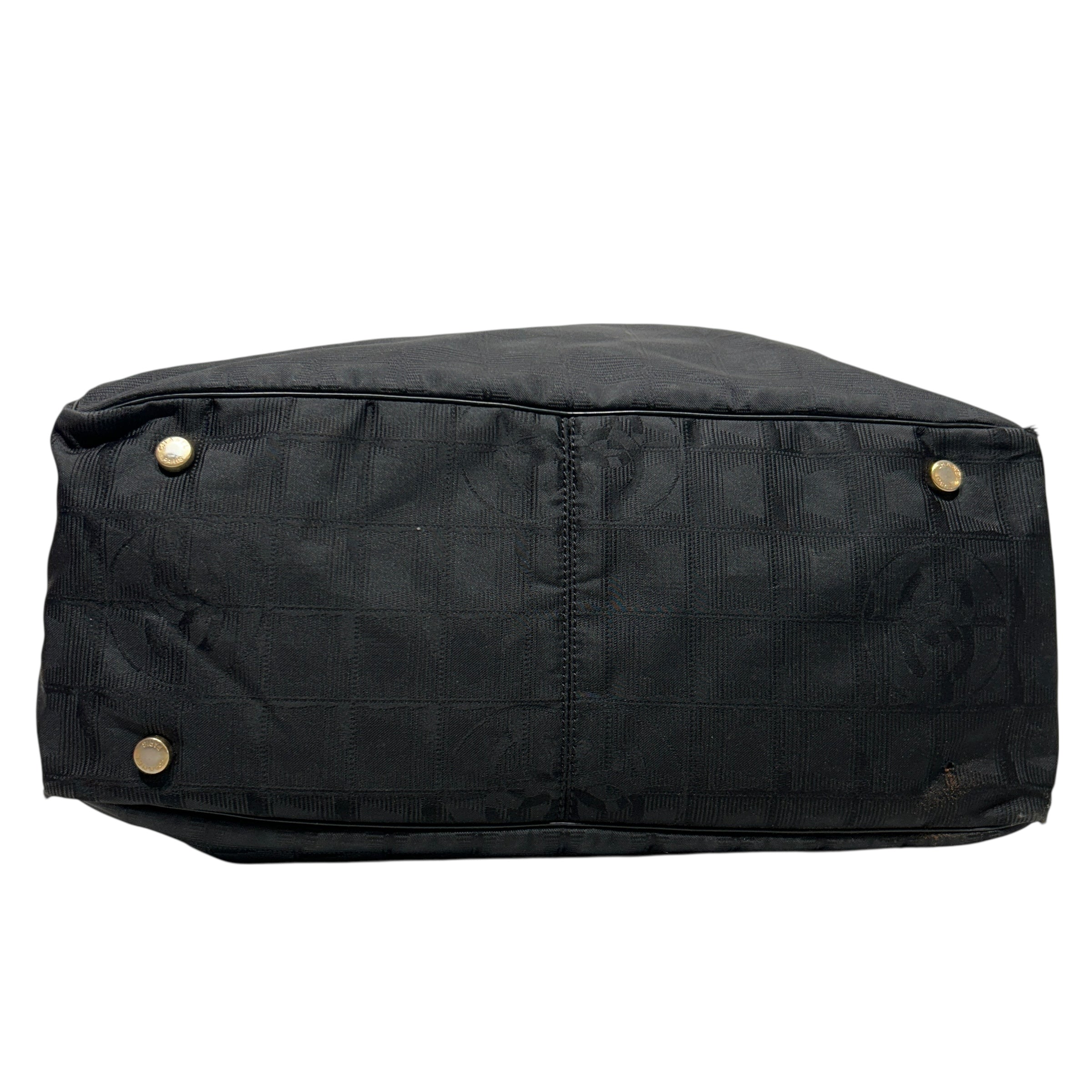 CHANEL/Tote Bag/OS/Monogram/BLK/Travel Line Tote view 3