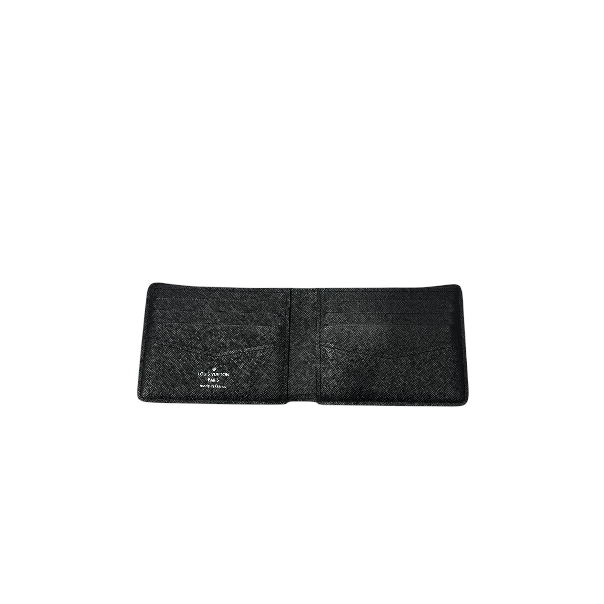 LOUIS VUITTON/Bifold Wallet/Monogram/Leather/BLK/M's/GREY/ECLIPSE CANVAS/SLENDER view 3