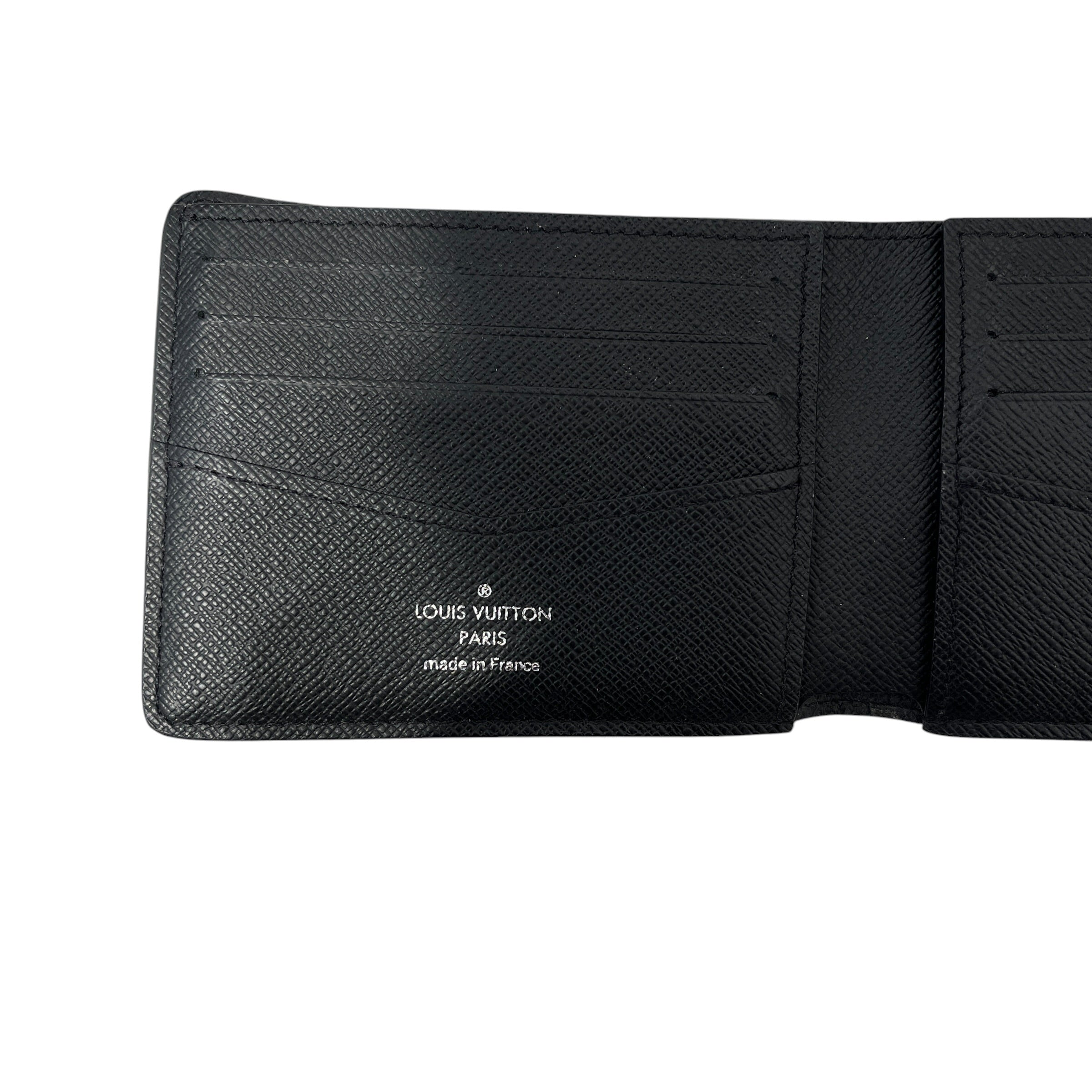 LOUIS VUITTON/Bifold Wallet/Monogram/Leather/BLK/M's/GREY/ECLIPSE CANVAS/SLENDER view 4