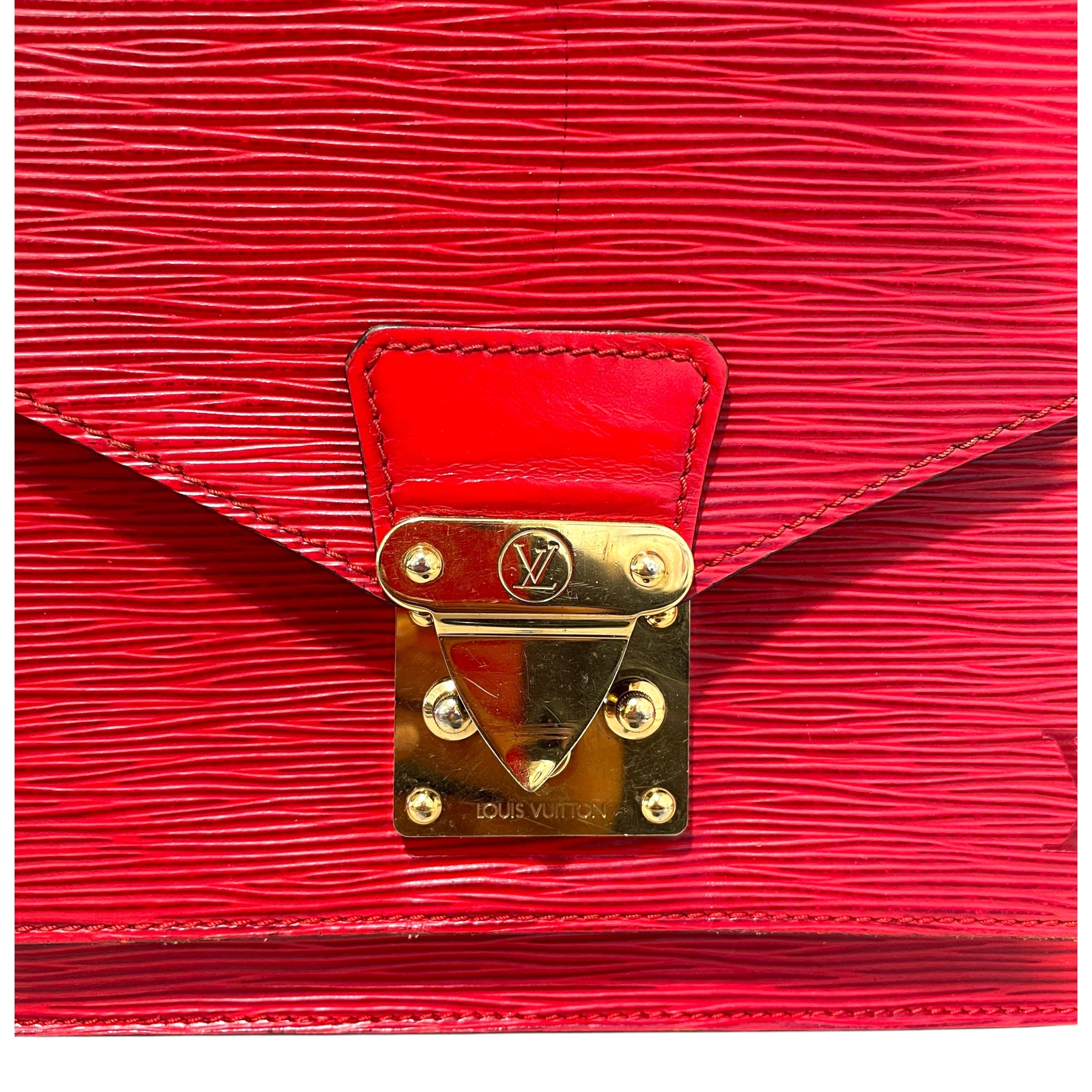 LOUIS VUITTON/Hand Bag/Leather/RED/Monceau Castillian Red Epi Bag view 8