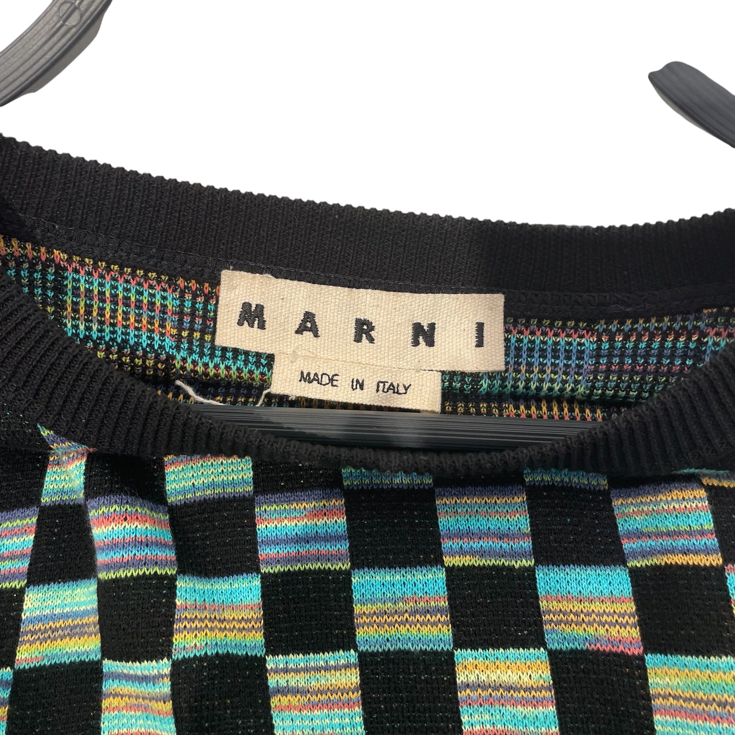 MARNI/Sweater/54/Glen Check/Wool/BLK/Pullover/ view 3