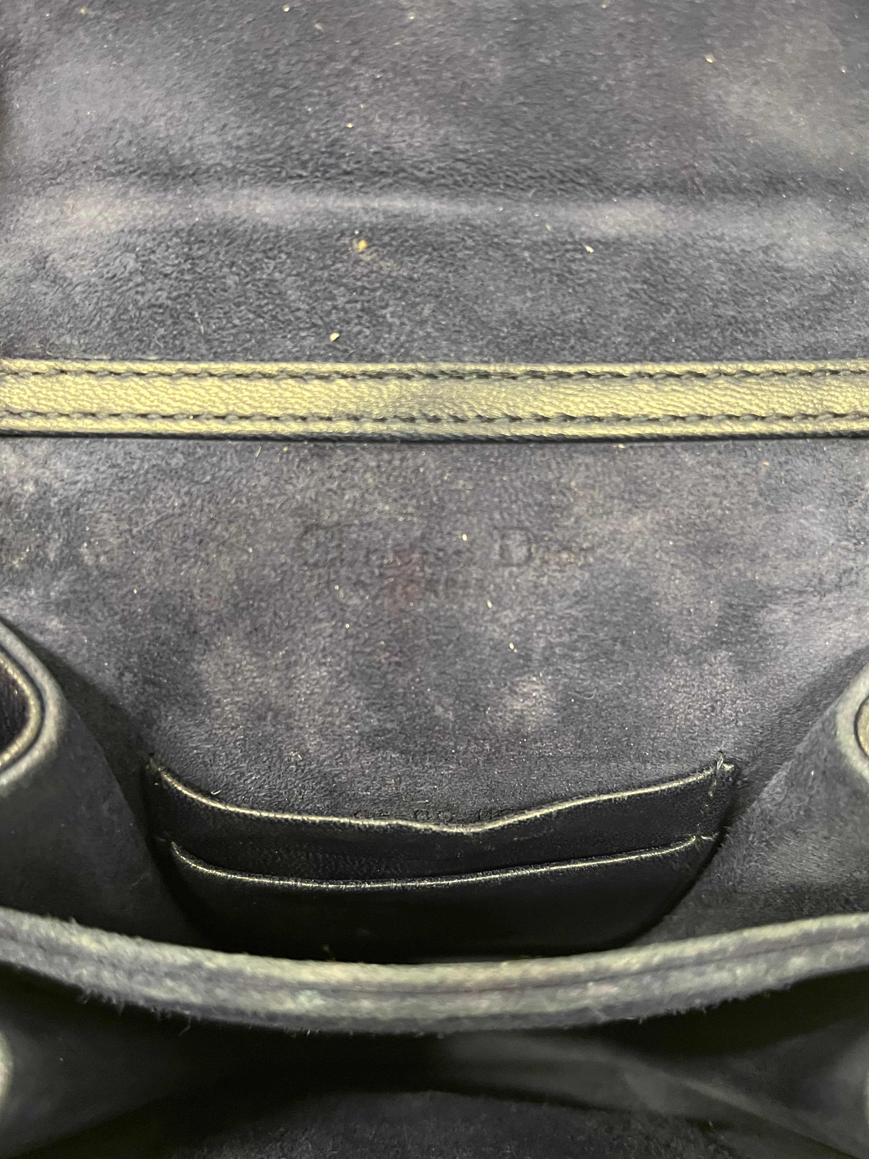 Christian Dior/Cross Body Bag/Leather/NVY/STUDDED VERT DIORAMA02-B0-1107 view 3