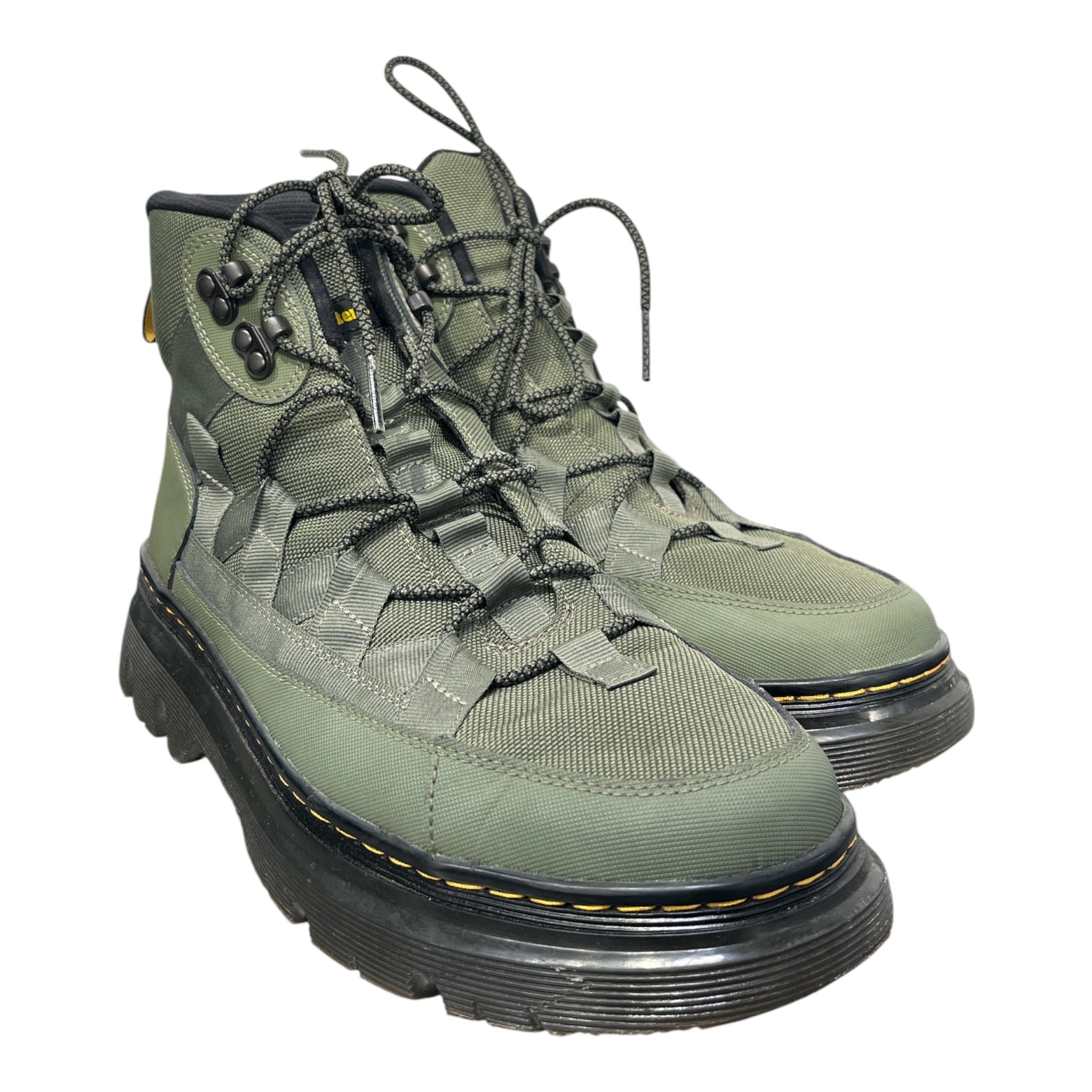 Dr.Martens/Lace Up Boots/US 12/Cotton/GRN/BOURY LEATHER CASUAL BOOTS view 1