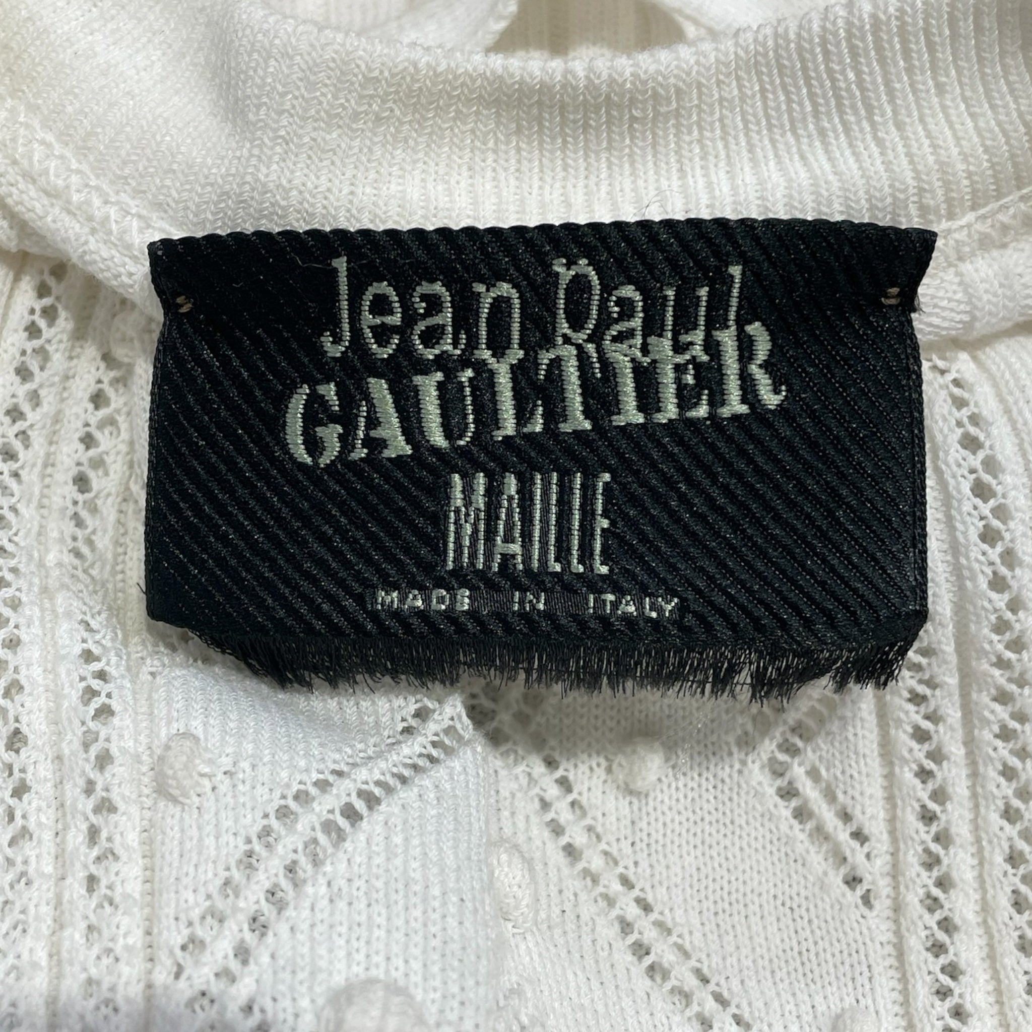 Jean Paul Gaultier/Camisole/Cotton/WHT/WOVEN CAMISOLE RIBBED WEAVE view 3