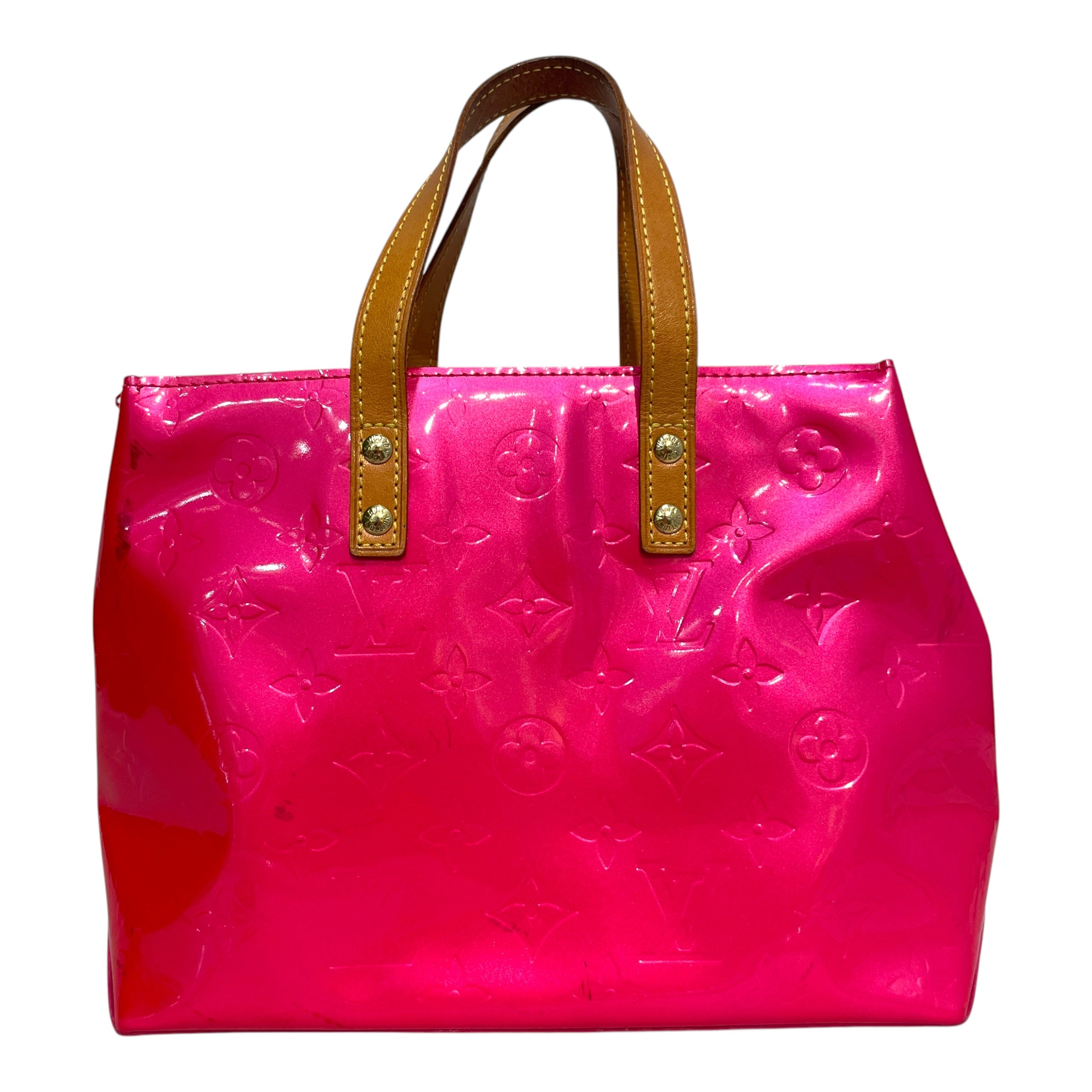 LOUIS VUITTON/Hand Bag/Monogram/Leather/PNK/Fuchsia Mono Vernis Reade PM view 1
