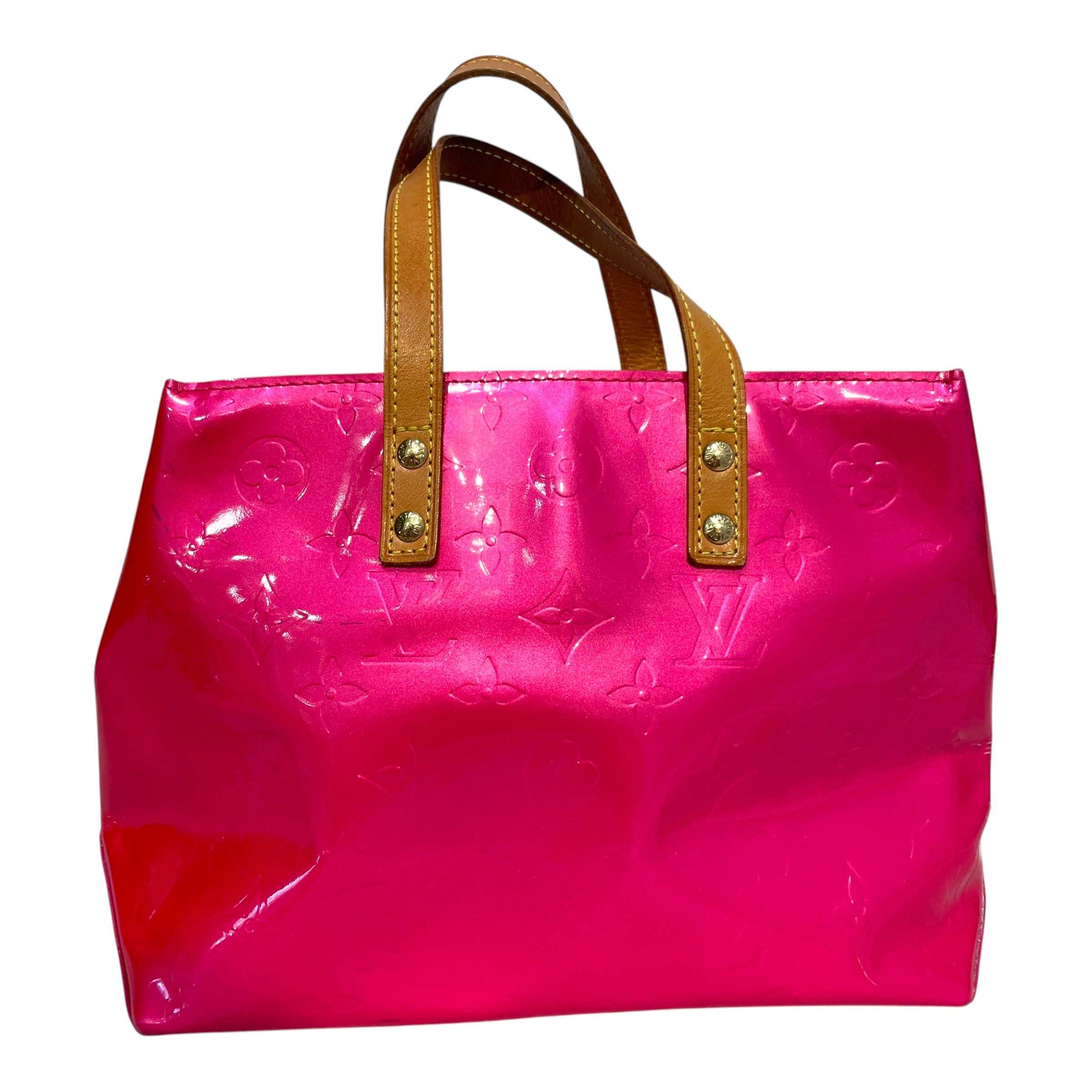 LOUIS VUITTON/Hand Bag/Monogram/Leather/PNK/Fuchsia Mono Vernis Reade PM view 3