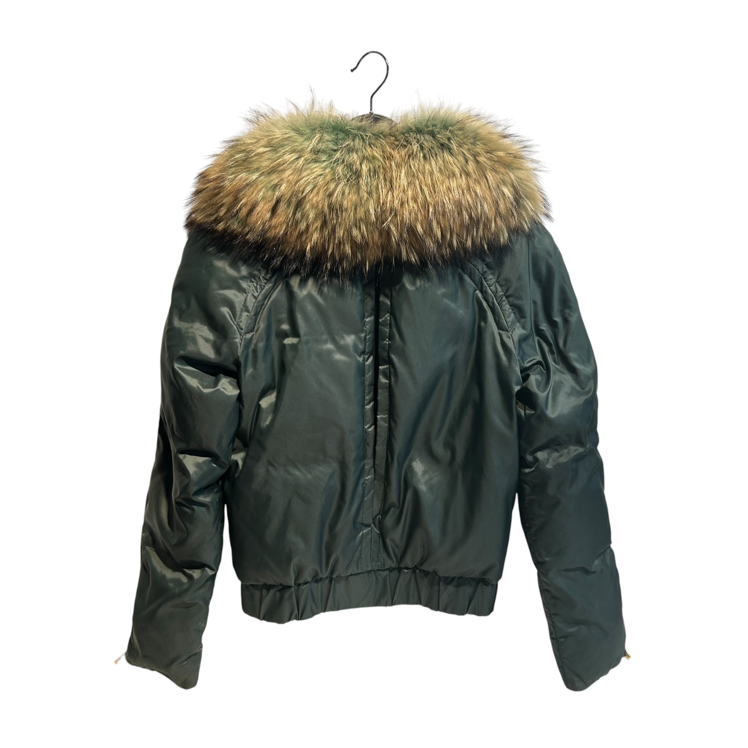 BLUGIRL/Puffer Jkt/42/Polyester/GRN/Goose Down, Gold Zip view 2