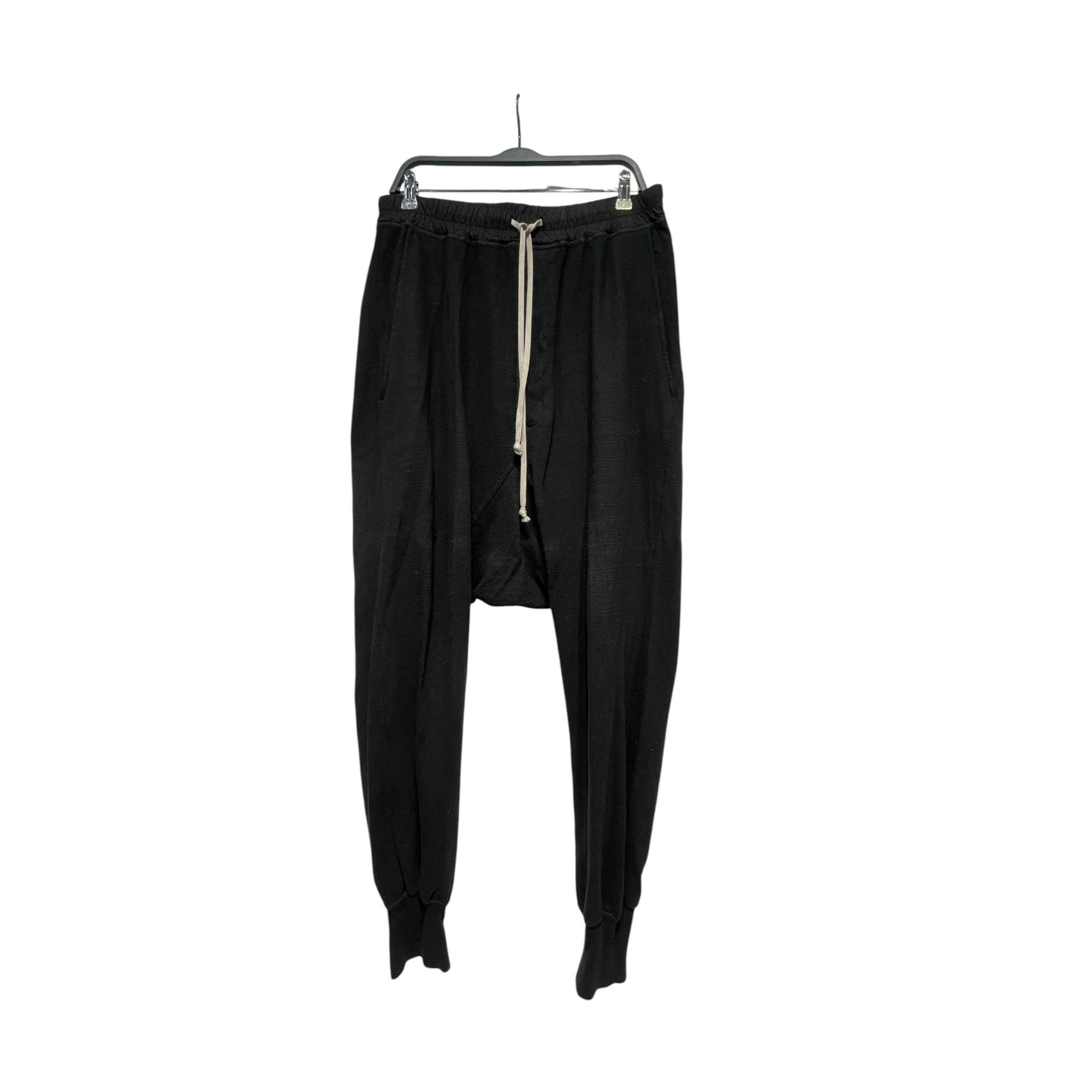RICK OWENS DRKSHDW/Slacks/M/Cotton/BLK/DROP CROTCH JOGGER view 1