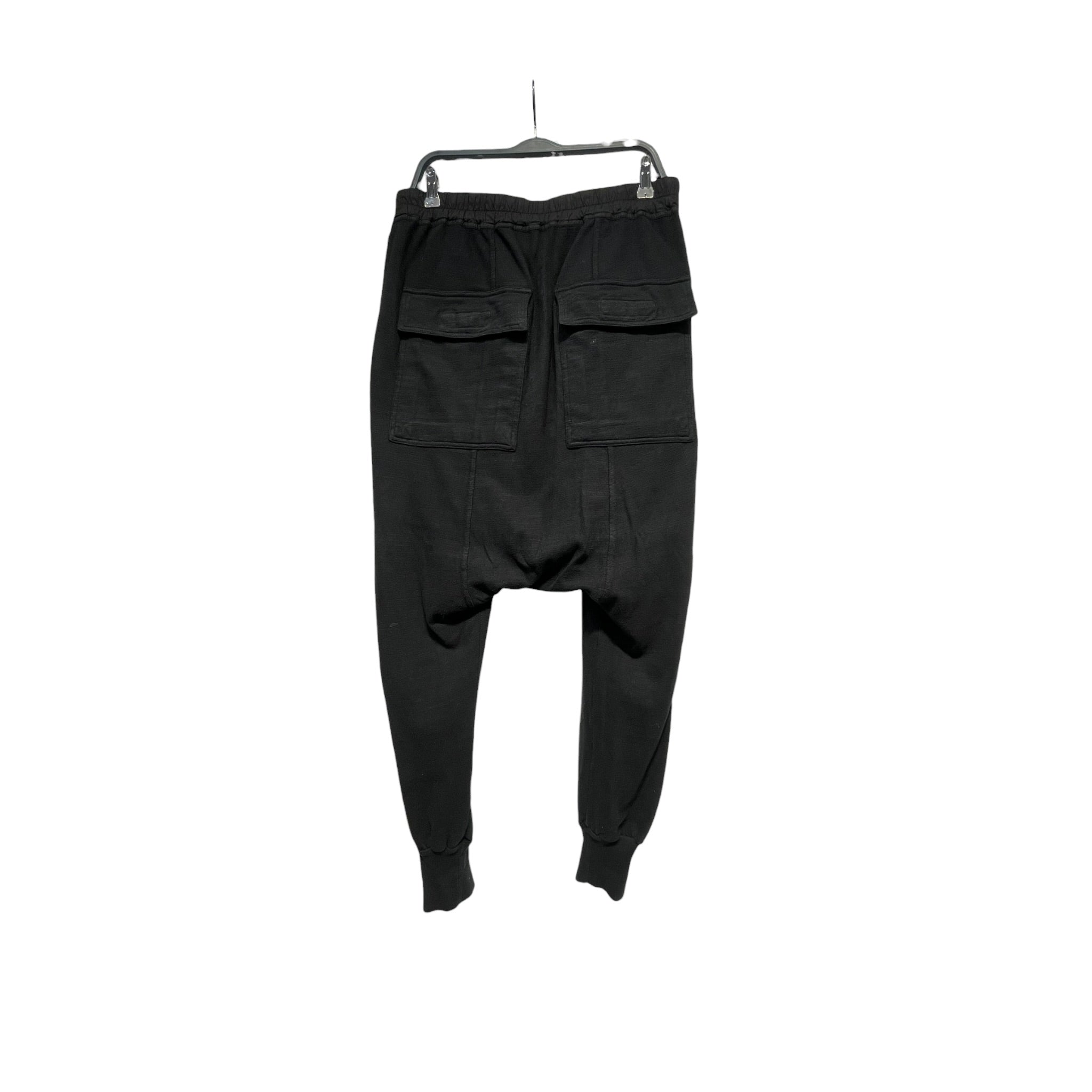 RICK OWENS DRKSHDW/Slacks/M/Cotton/BLK/DROP CROTCH JOGGER view 2