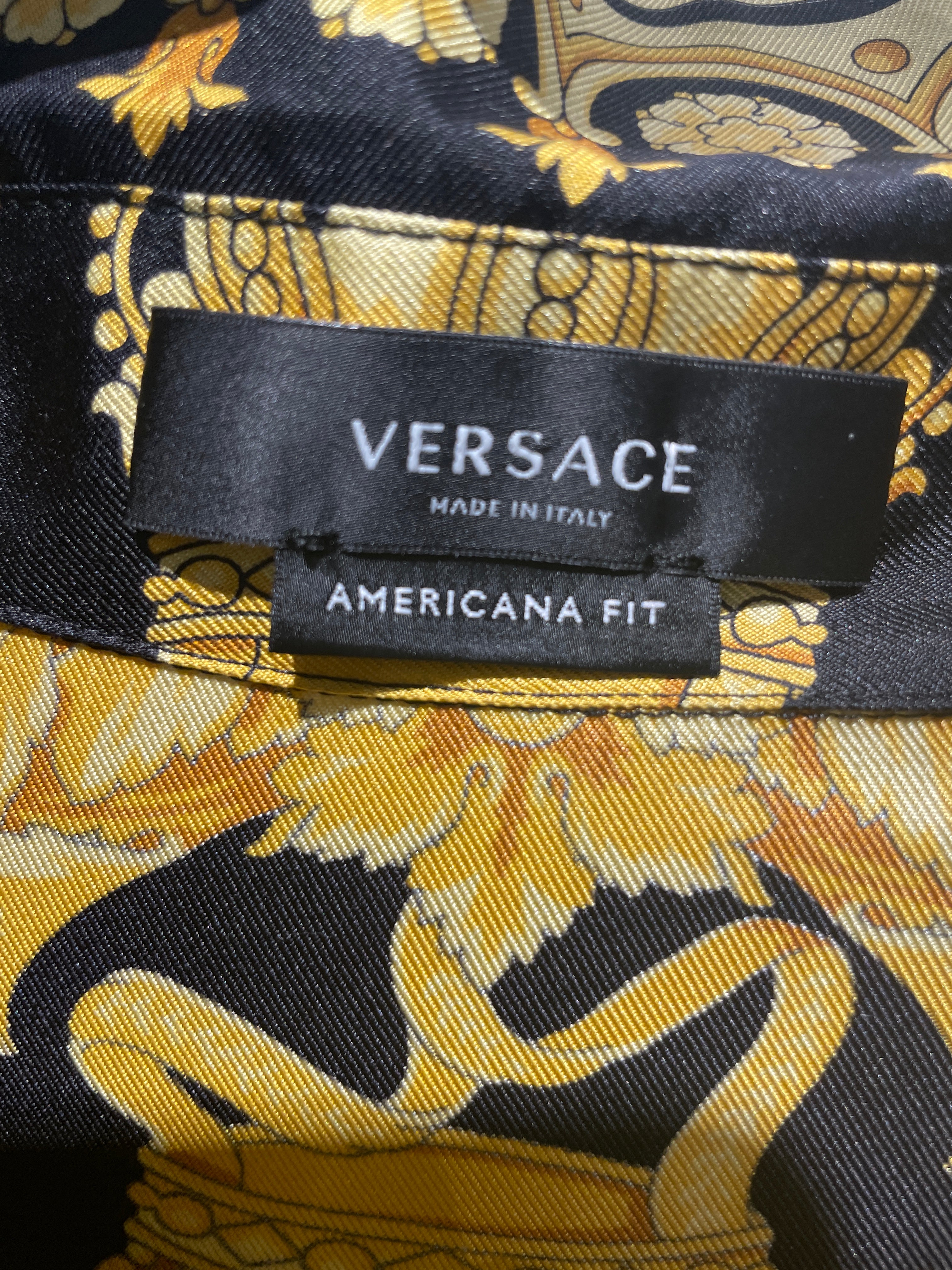 VERSACE/SS Shirt/54/Silk/GLD/All Over Print/BAROCCO SILK SHIRT view 3