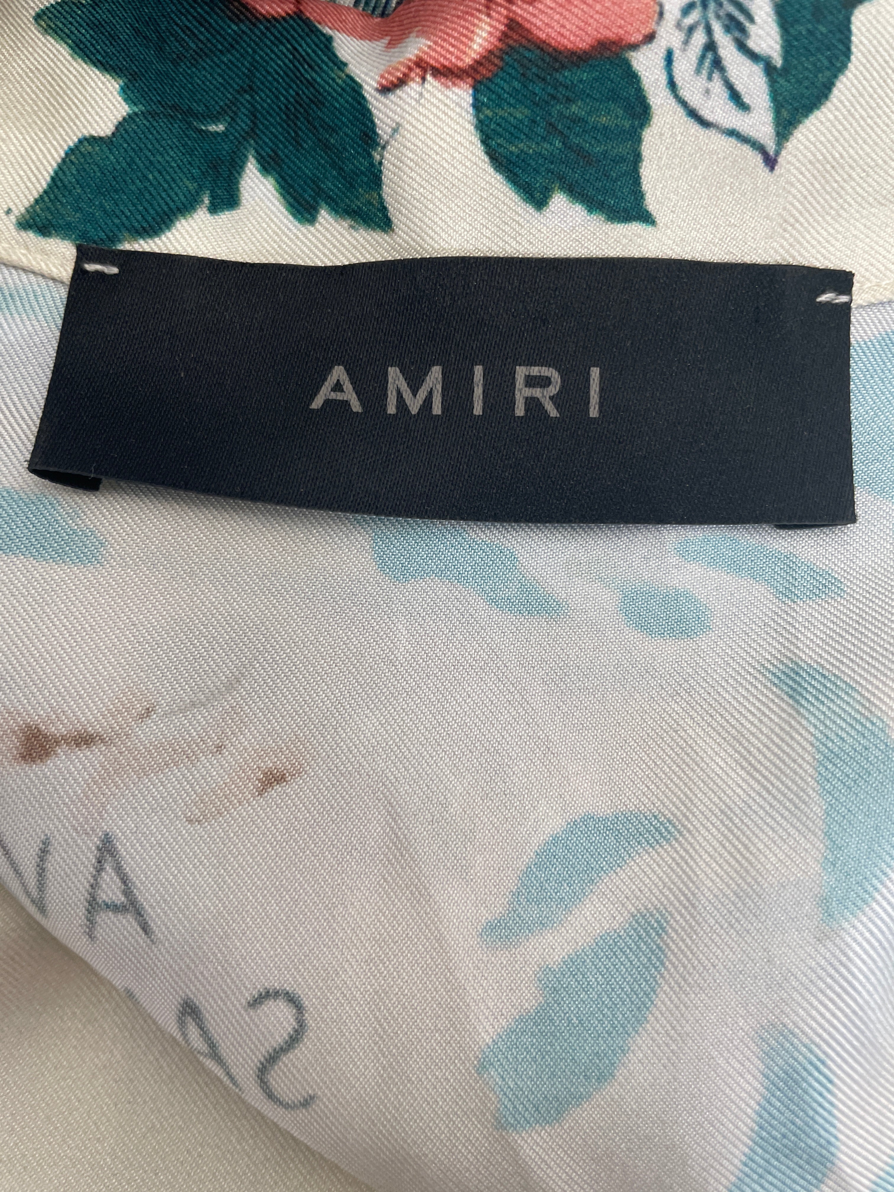 AMIRI/Hawaiian Shirt/M/Silk/WHT/CALI PRINT AOP view 3