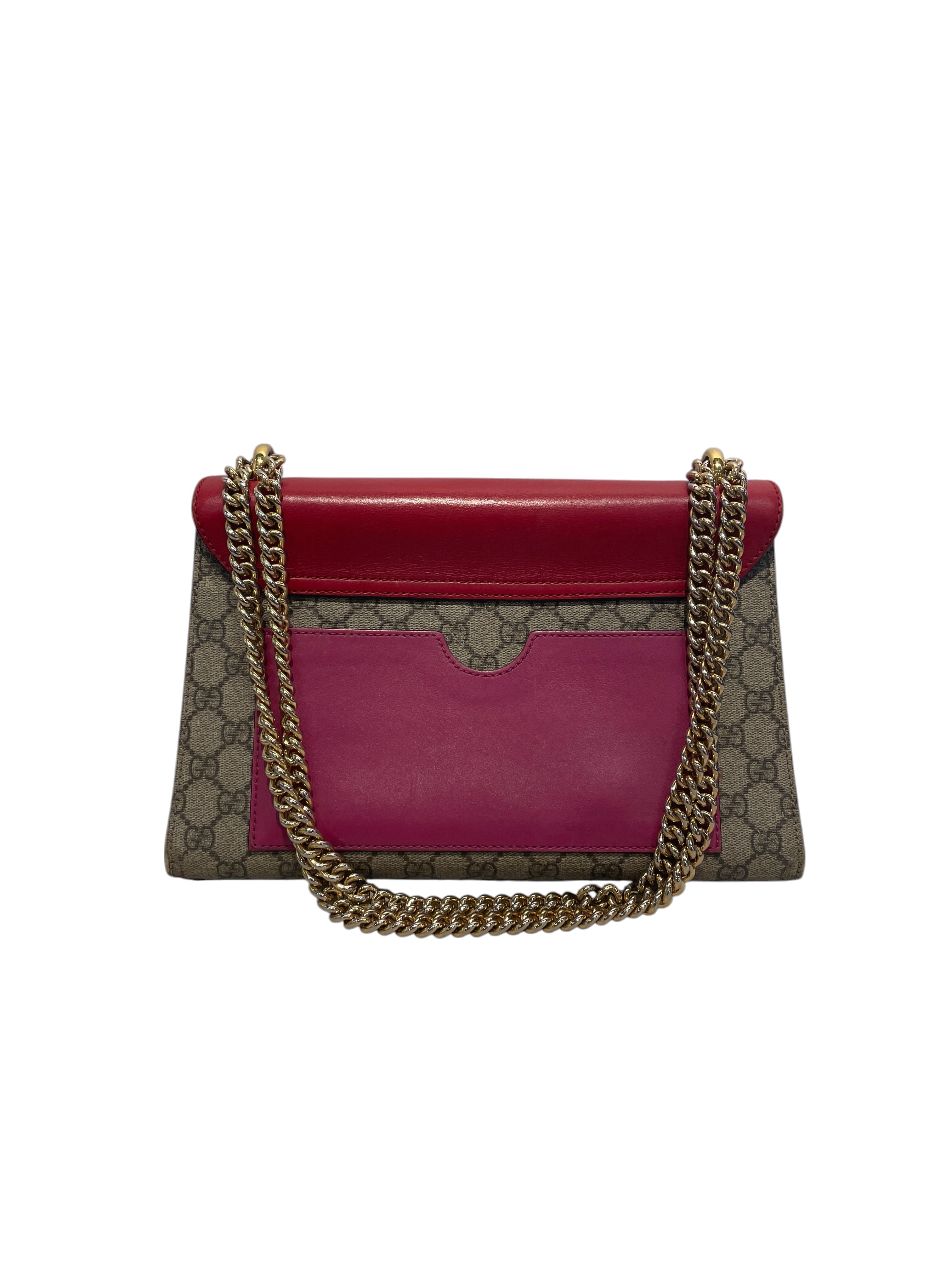 GUCCI/Hand Bag/Monogram/Acrylic/RED/PADLOCK SHOULDER BAG view 2