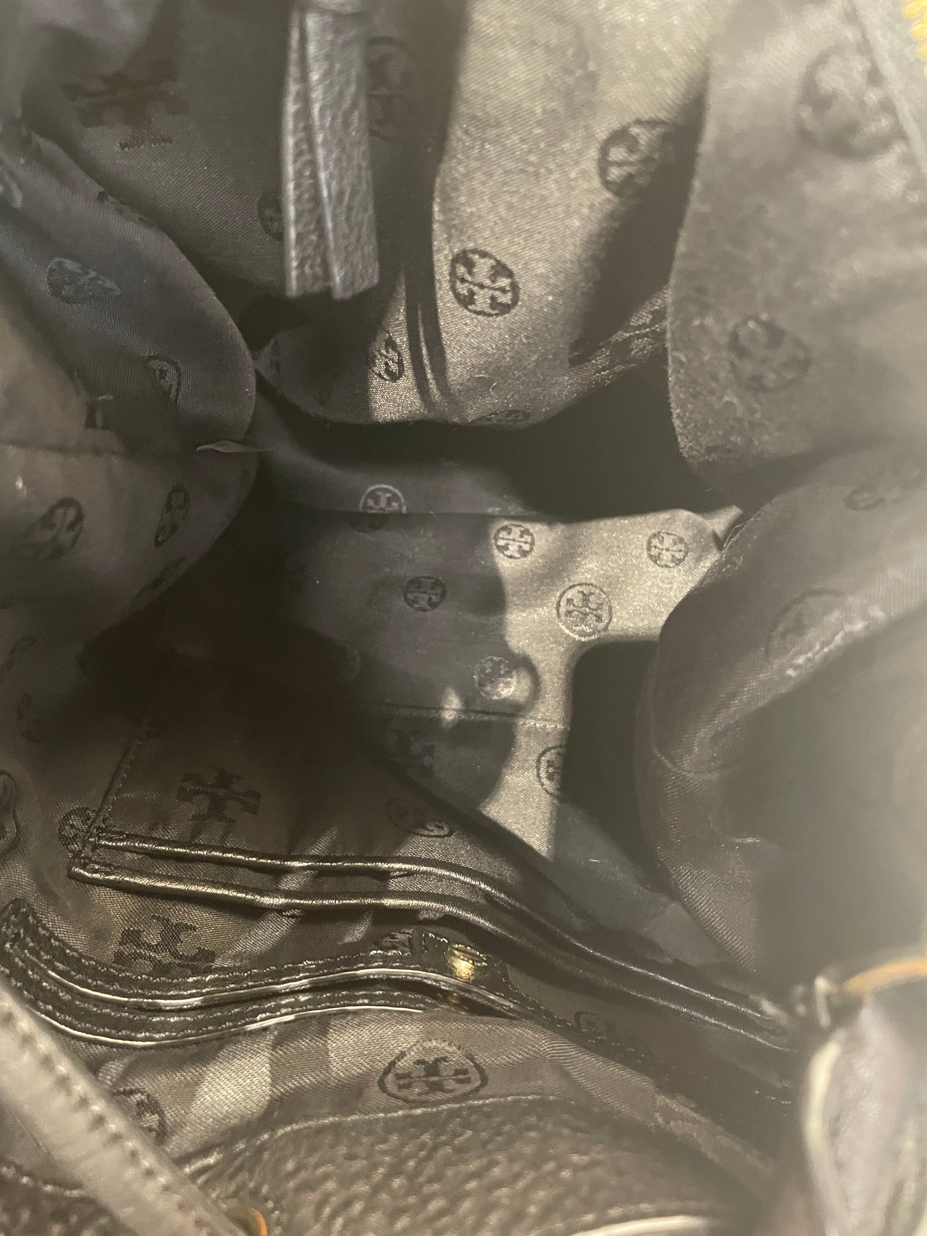 TORY BURCH/Backpack/Leather/BLK/PEBBLE DRAWSTRING view 3