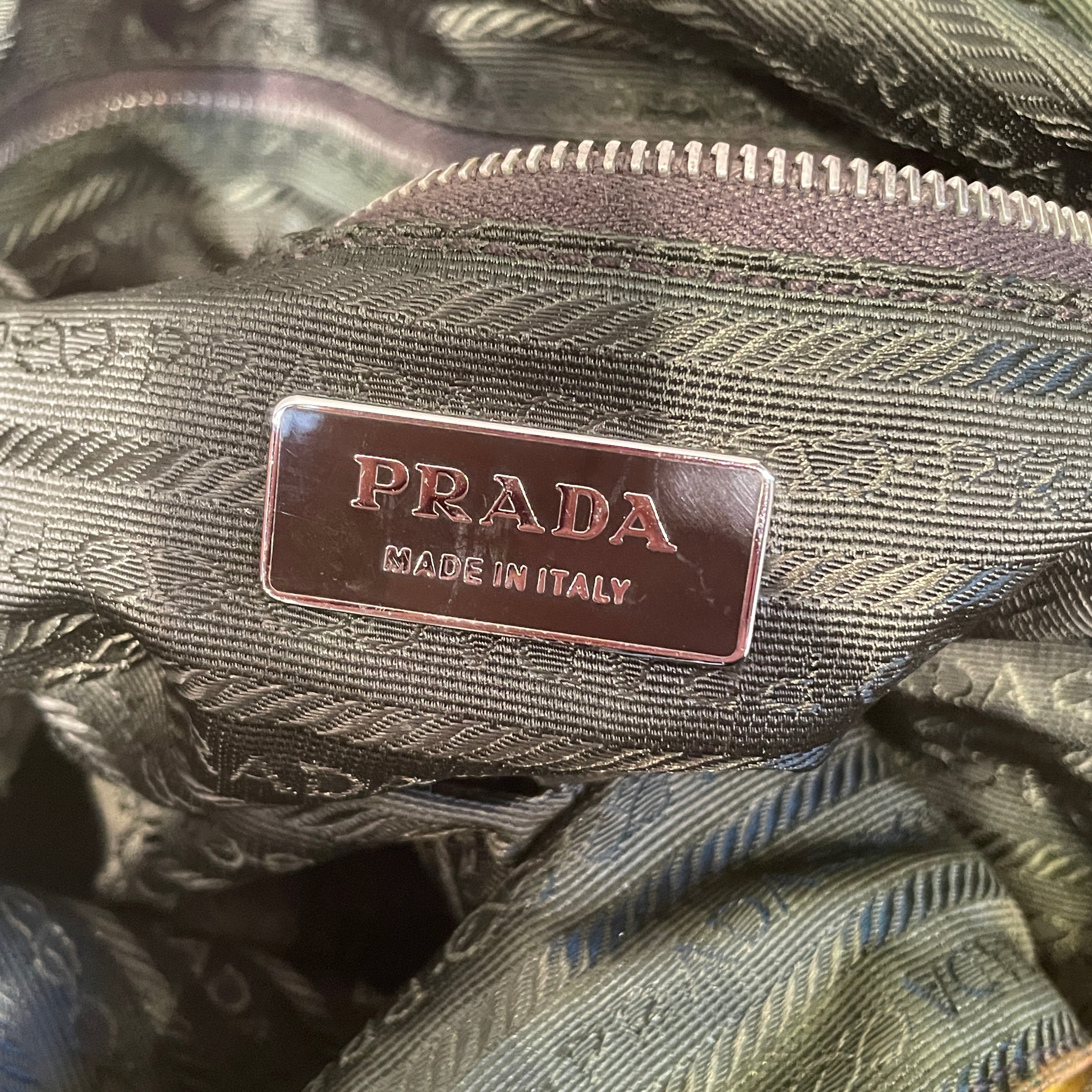 PRADA/Bag/Nylon/YEL/BROWN LEATHER DETAILS view 6