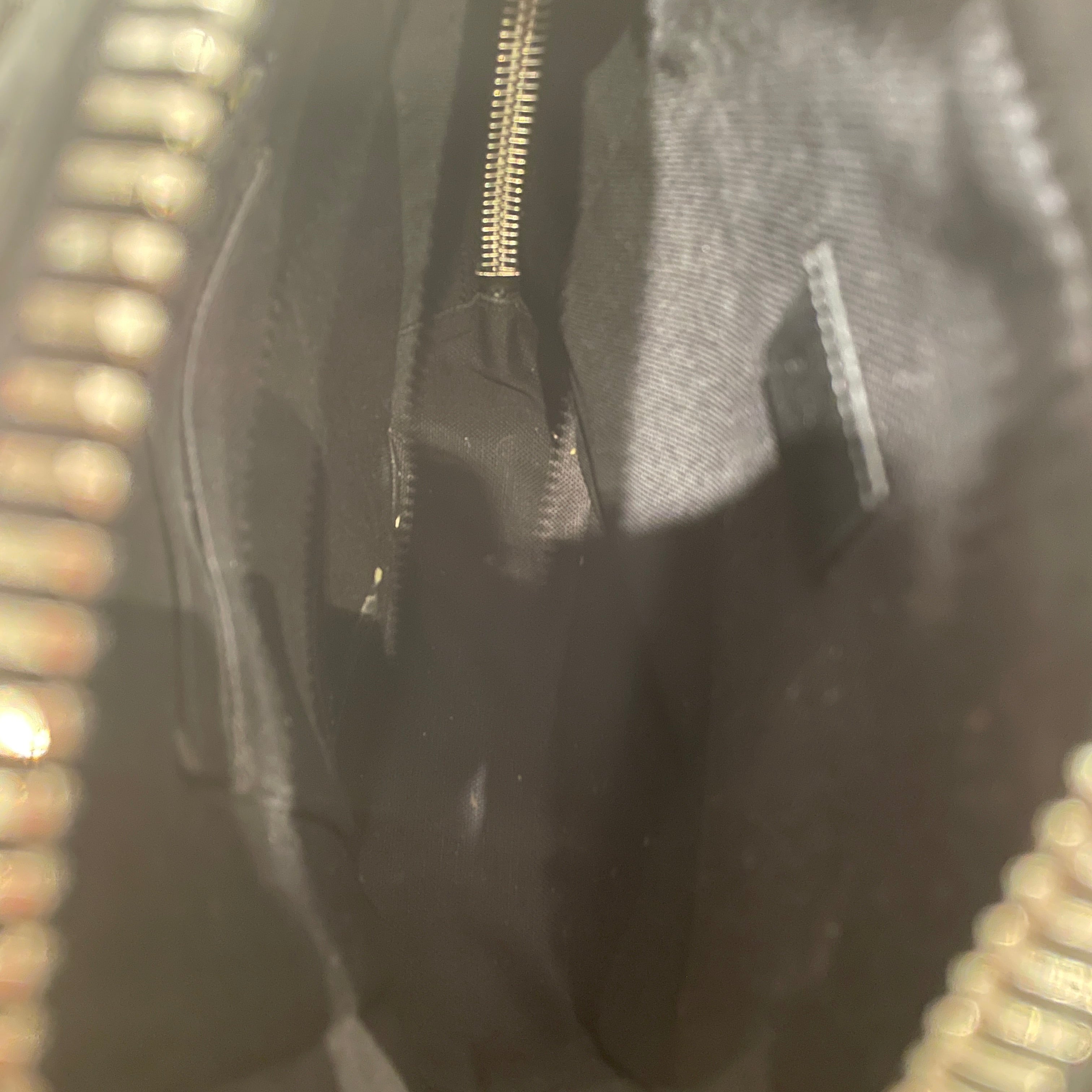 GUCCI/Cross Body Bag/Monogram/Leather/BLK/belt strap view 5