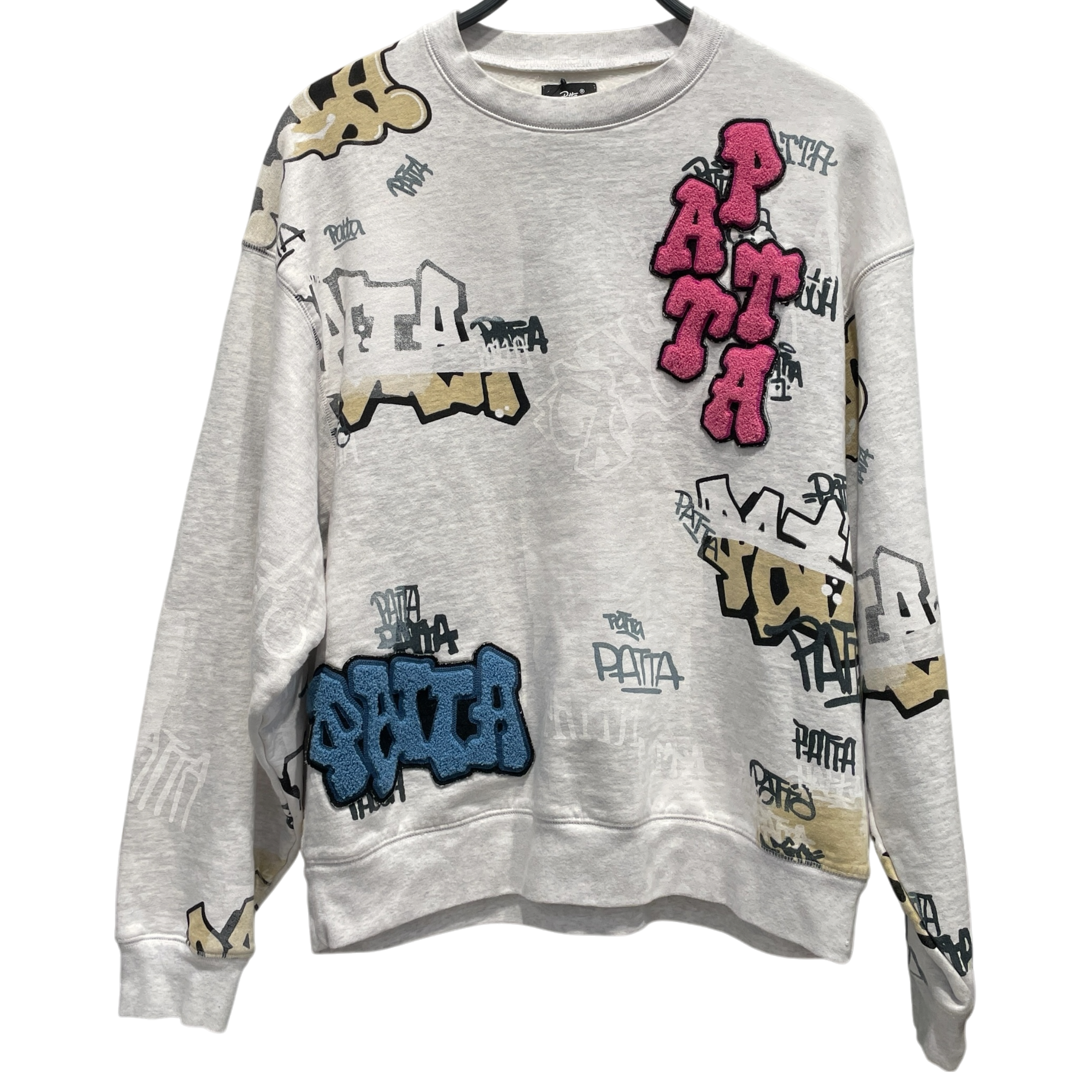 Patta/Sweatshirt/M/All Over Print/Cotton/GRY/Graffitti w/ Patches view 1