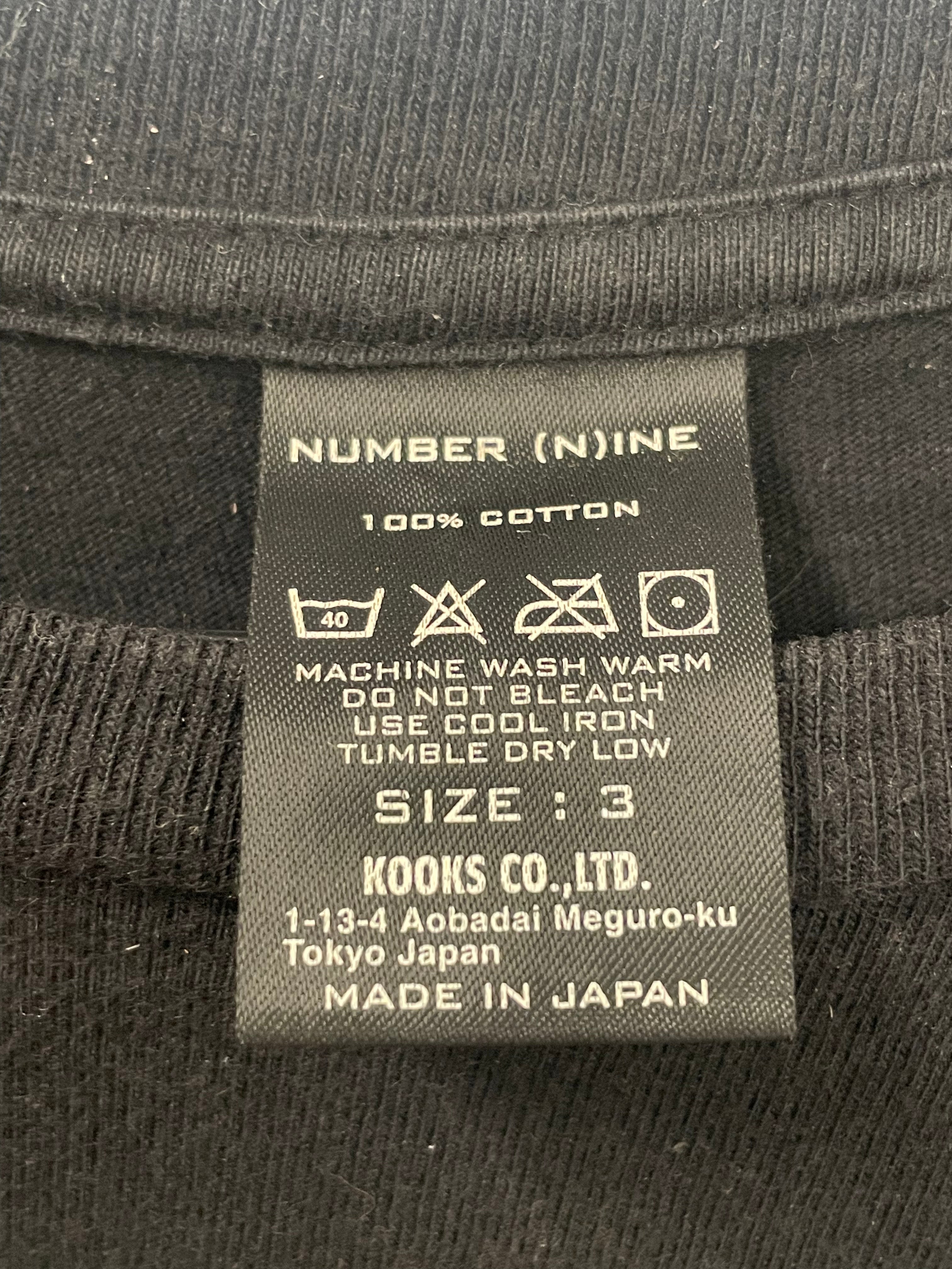 NUMBER (N)INE/ROLLING STONES/T-Shirt/3/Cotton/BLK/Graphic/THE END COMES SOMETIME DOES IT view 3