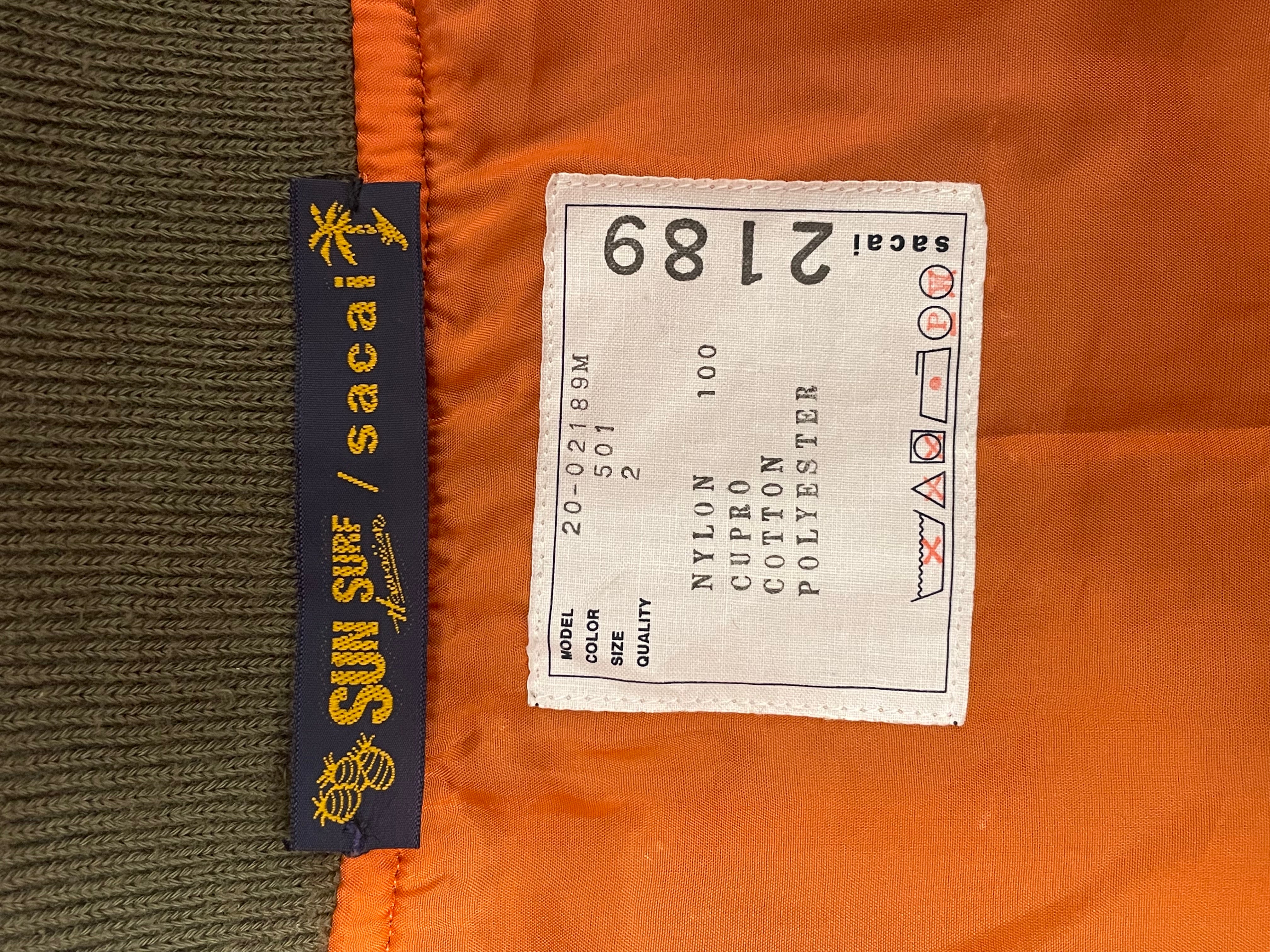 Sacai/Jacket/2/Nylon/GRN/SUN SURF X SACAI view 3