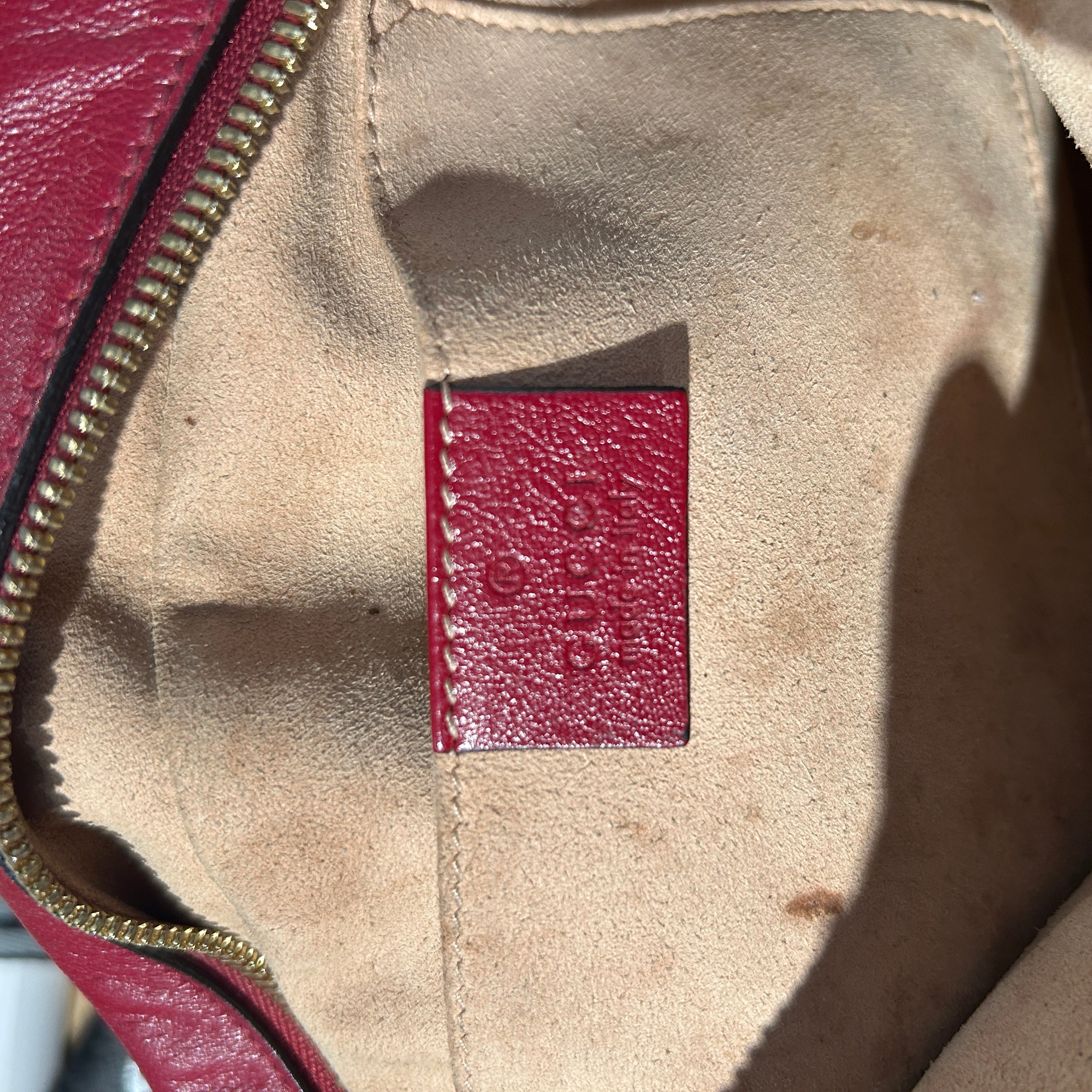 GUCCI/Cross Body Bag/Monogram/Leather/RED/MARMONT GG CANVAS CROSSBODY view 8