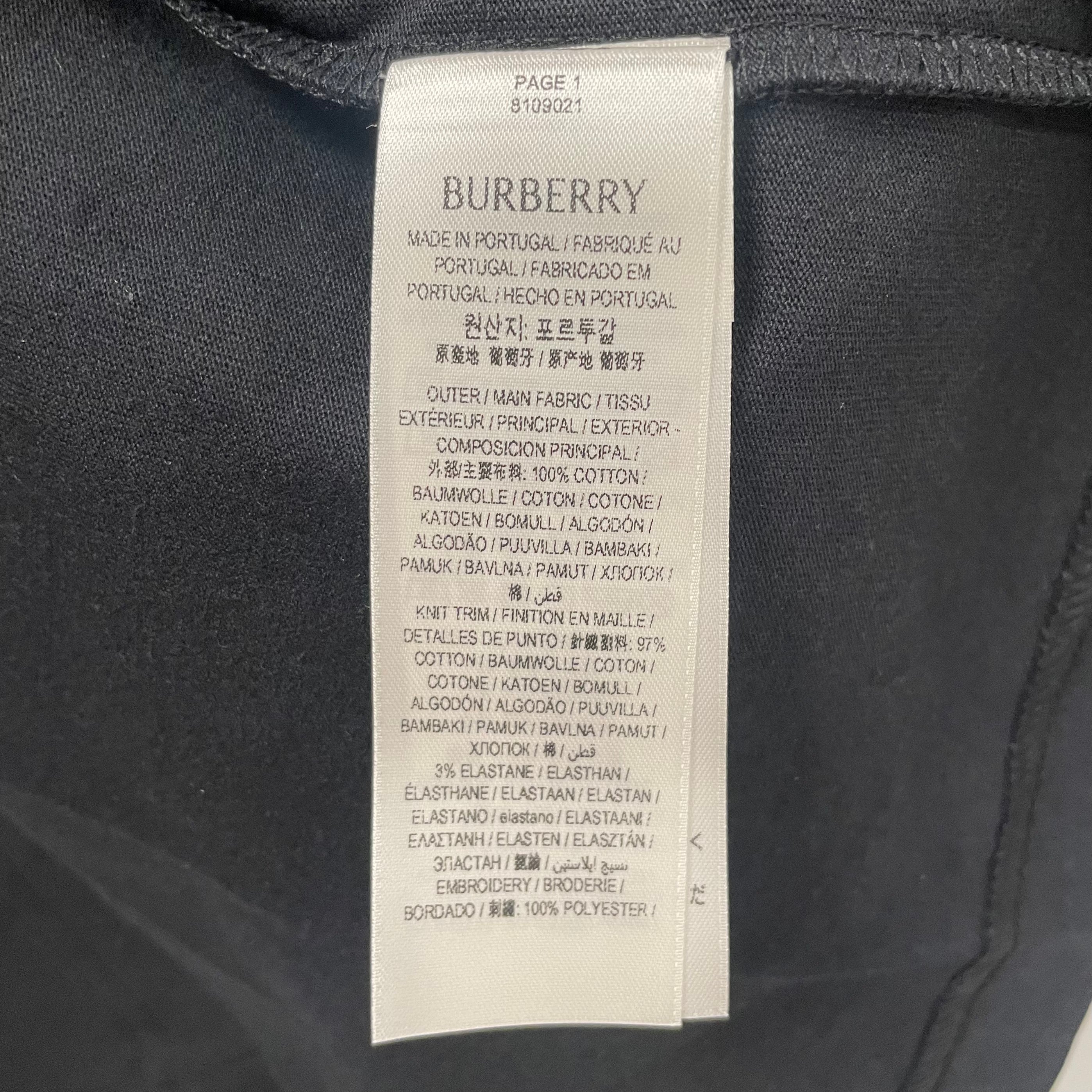 BURBERRY/T-Shirt/L/Cotton/BLK/Graphic/Cross Stich Knight PTPEISL3VIL view 5