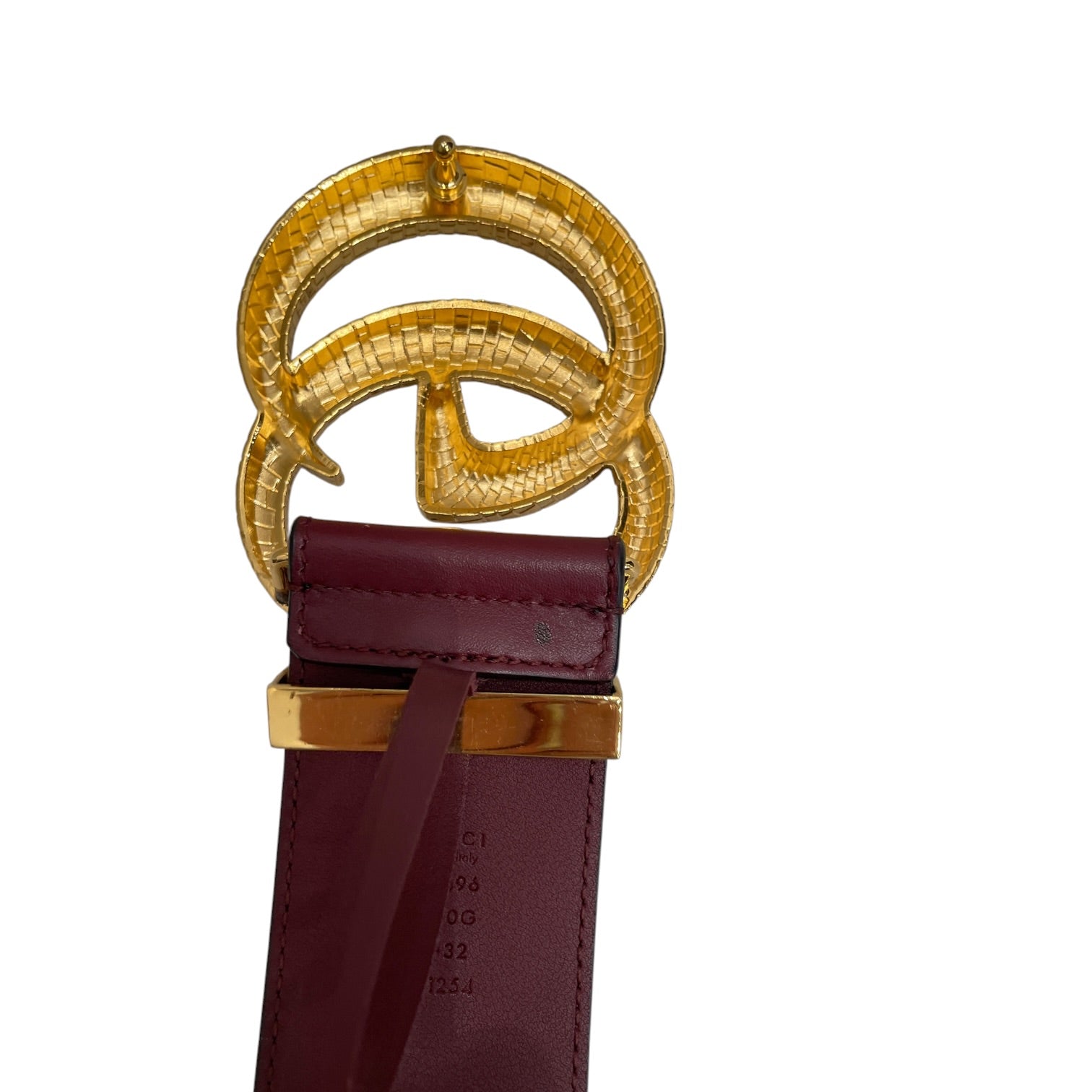 GUCCI/Belt/Stripe/Leather/BRD/L's/SNAKE TEXTURE BUCKLE view 3