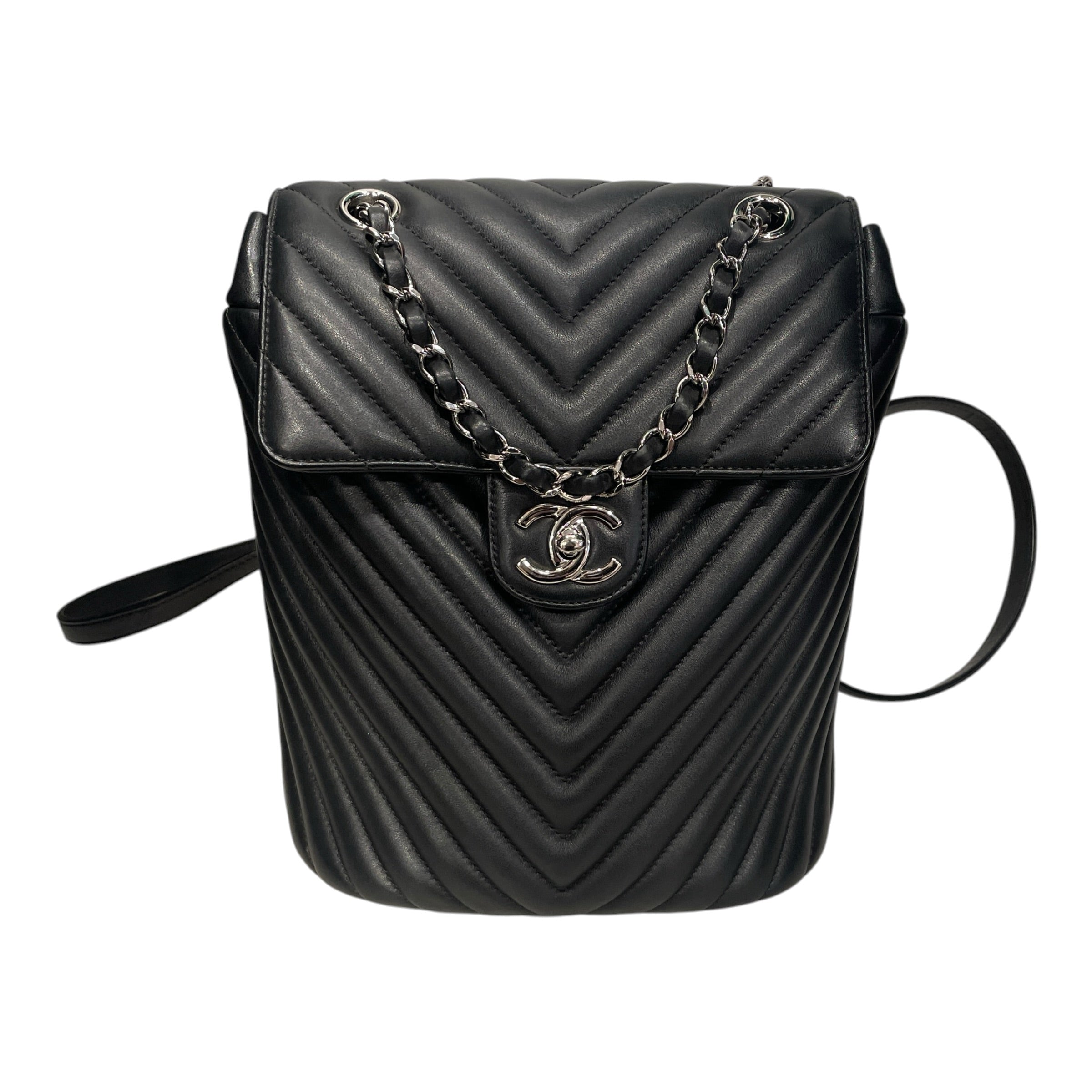 CHANEL/Backpack/Leather/BLK/CHANEL URBAN SPIRIT CHEVRON view 1