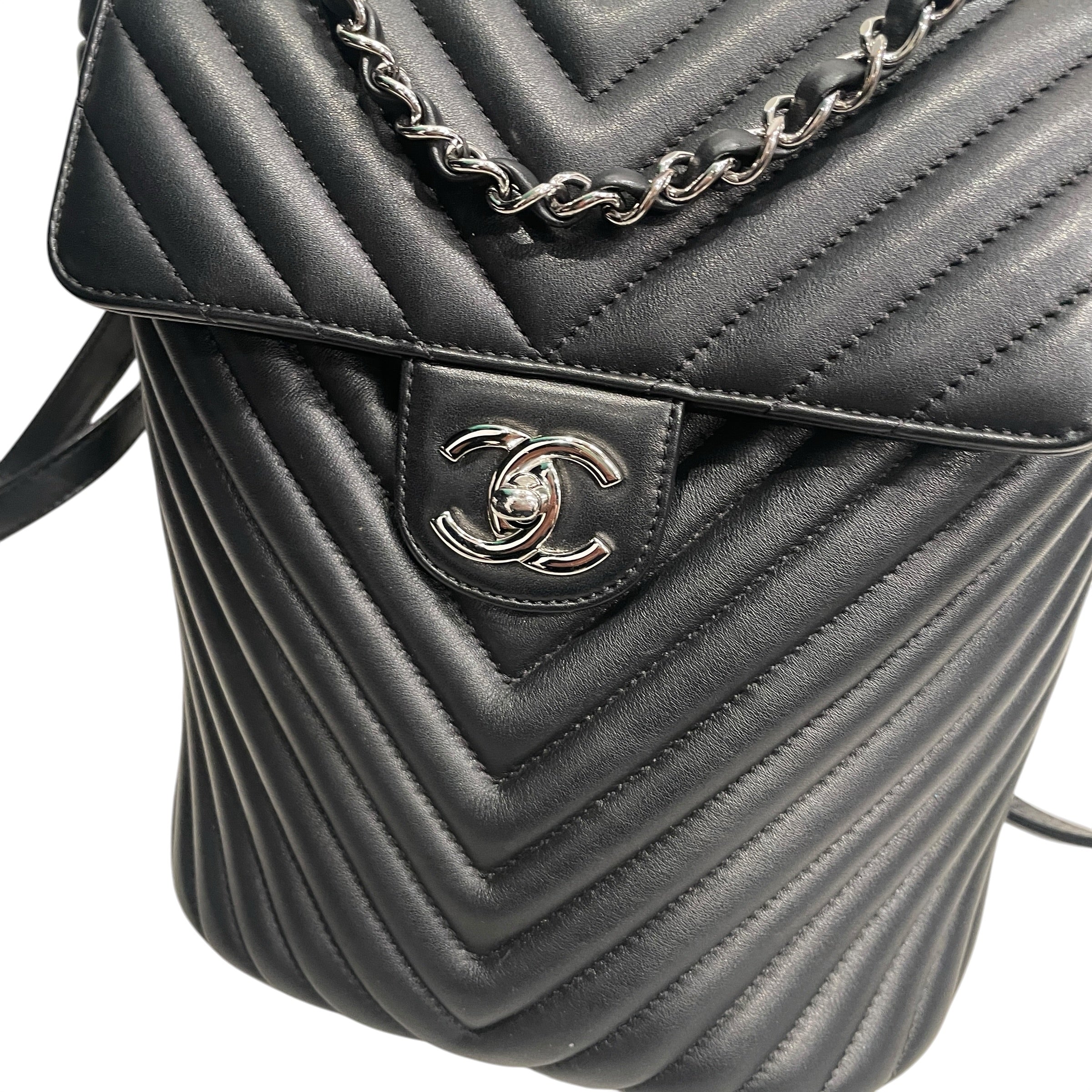 CHANEL/Backpack/Leather/BLK/CHANEL URBAN SPIRIT CHEVRON view 4