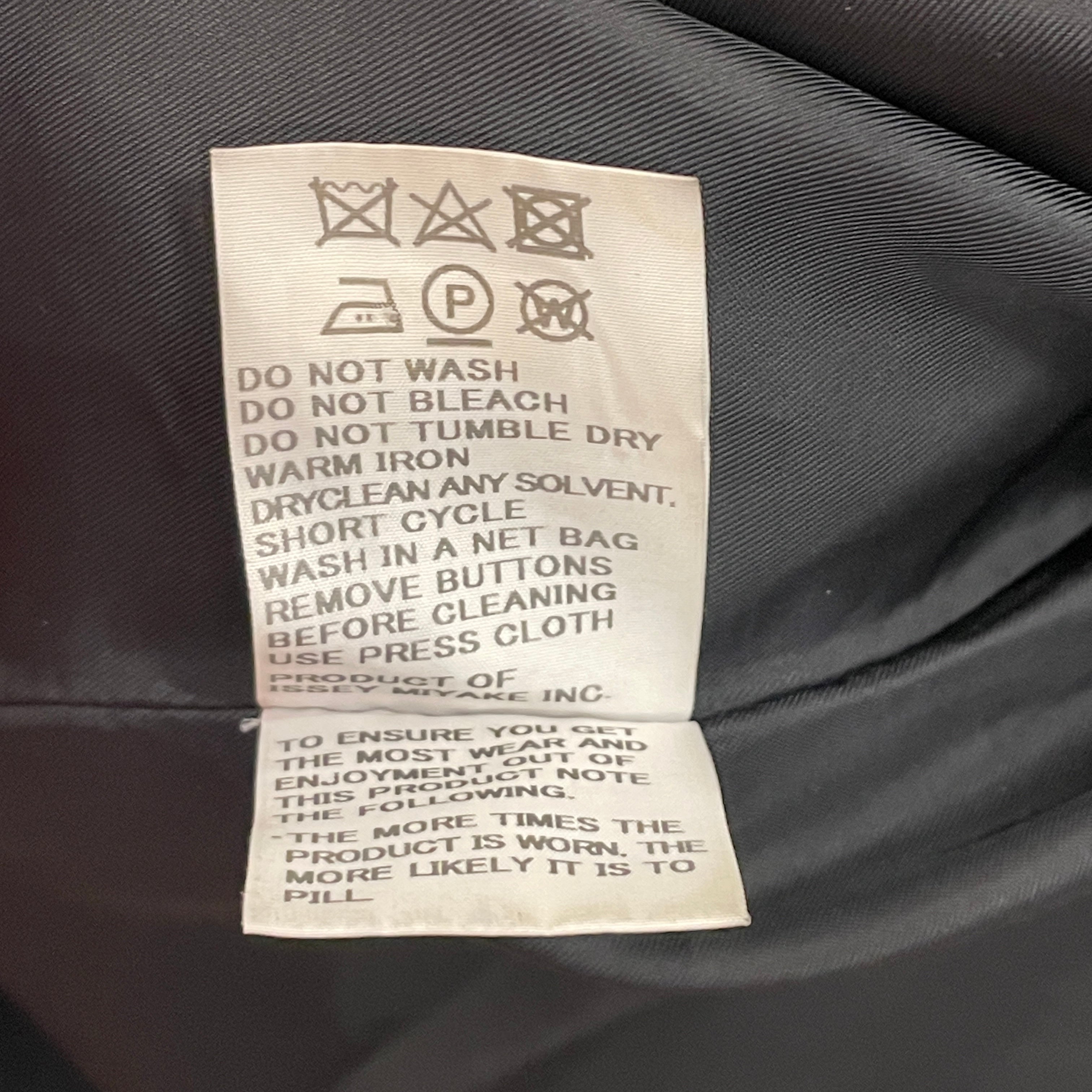 ISSEY MIYAKE/Jacket/3/Wool/GRY/ROCKPEARLBUTTON view 7