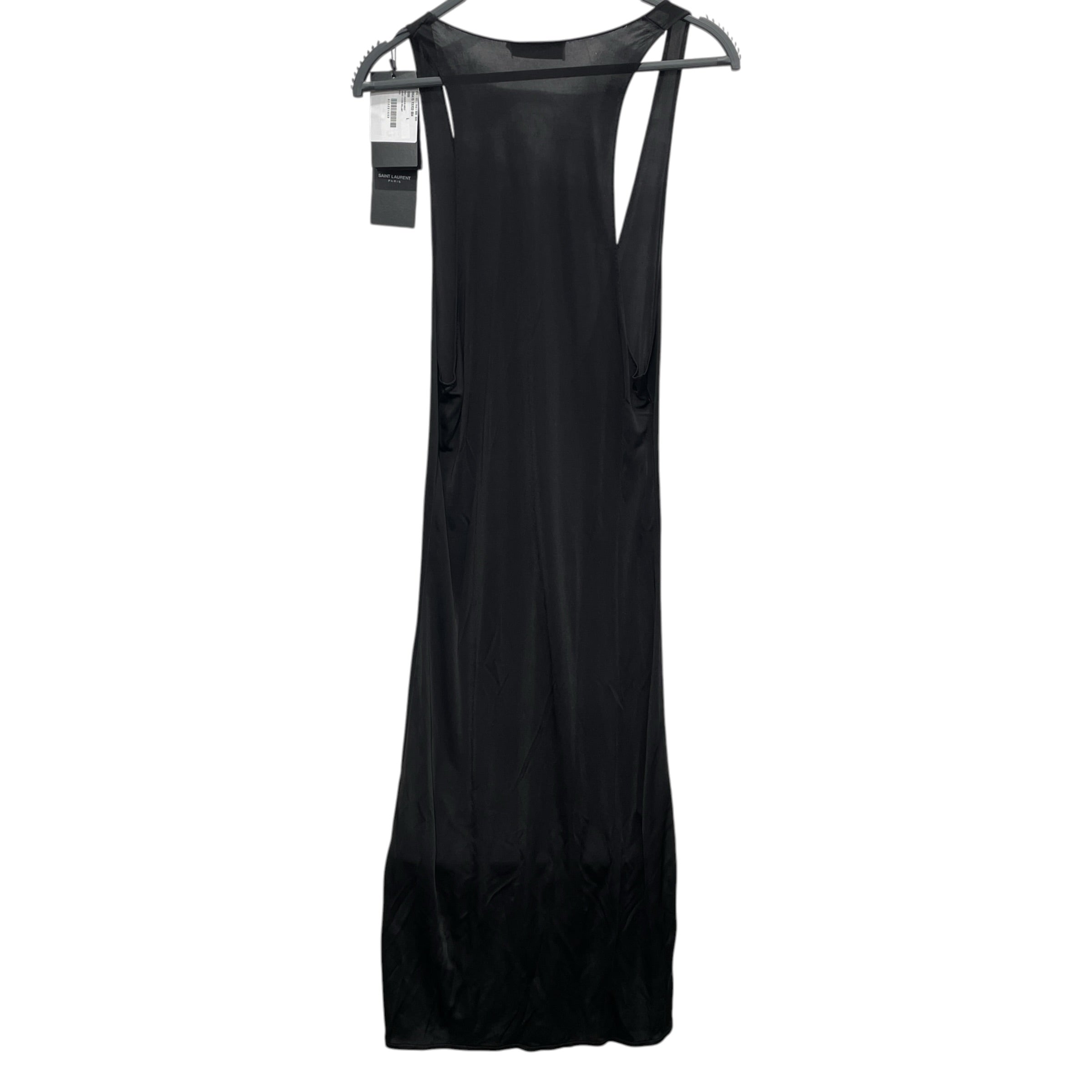 SAINT LAURENT/Camisole Dress/L/Rayon/BLK/Midi Length/slip dress 765470y37cd view 2