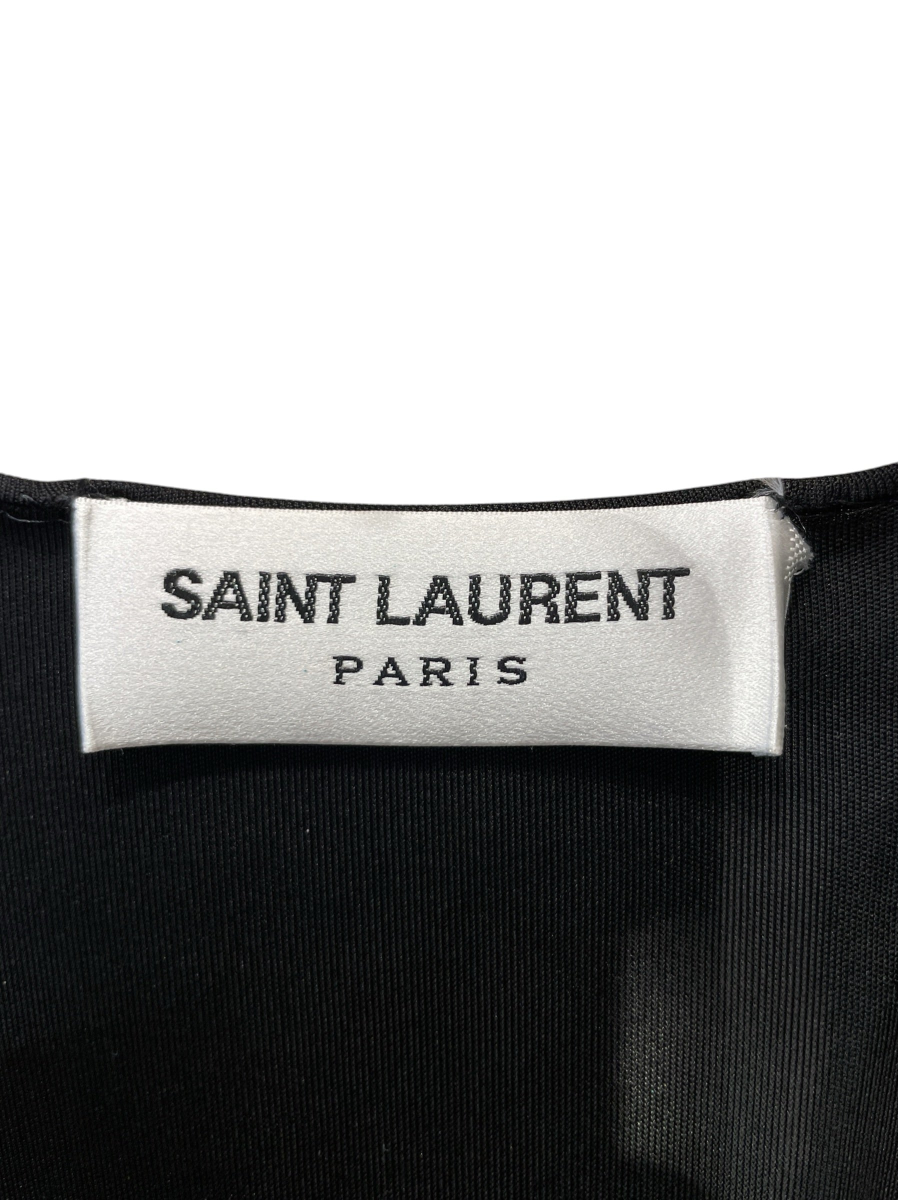 SAINT LAURENT/Camisole Dress/L/Rayon/BLK/Midi Length/slip dress 765470y37cd view 3