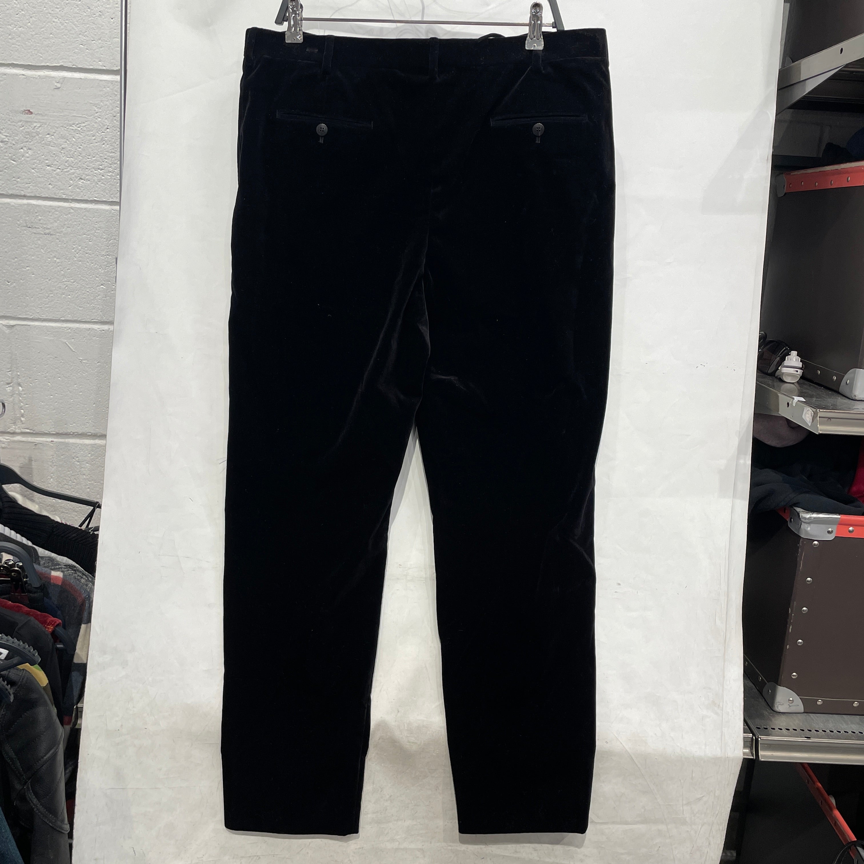 SAINT LAURENT/Pants/54/Velour/BLK/tapered 713395y615w006 view 2