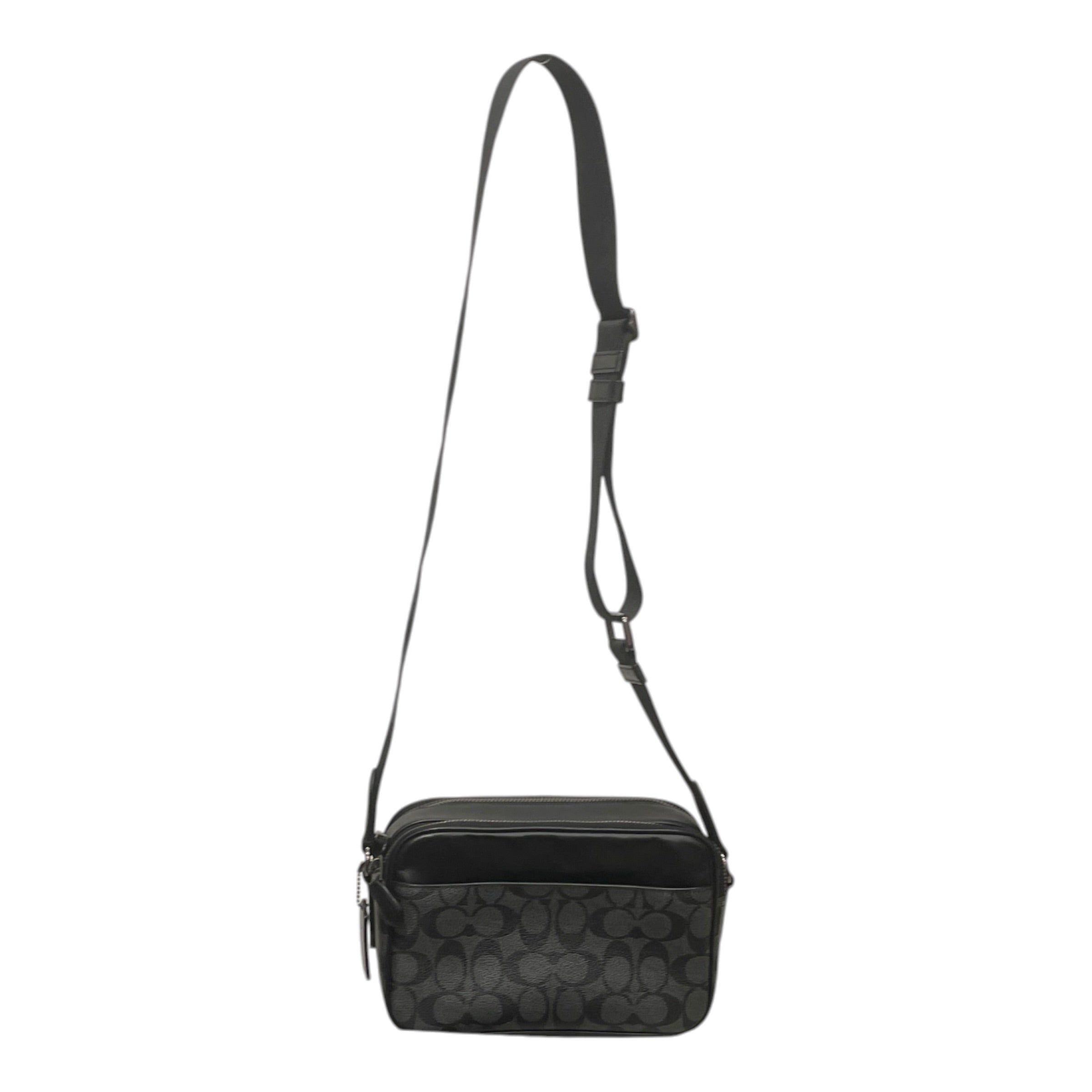 COACH/Cross Body Bag/Monogram/Leather/BLK/MONOGRAM GRY BLK RECTANGLE CB view 2