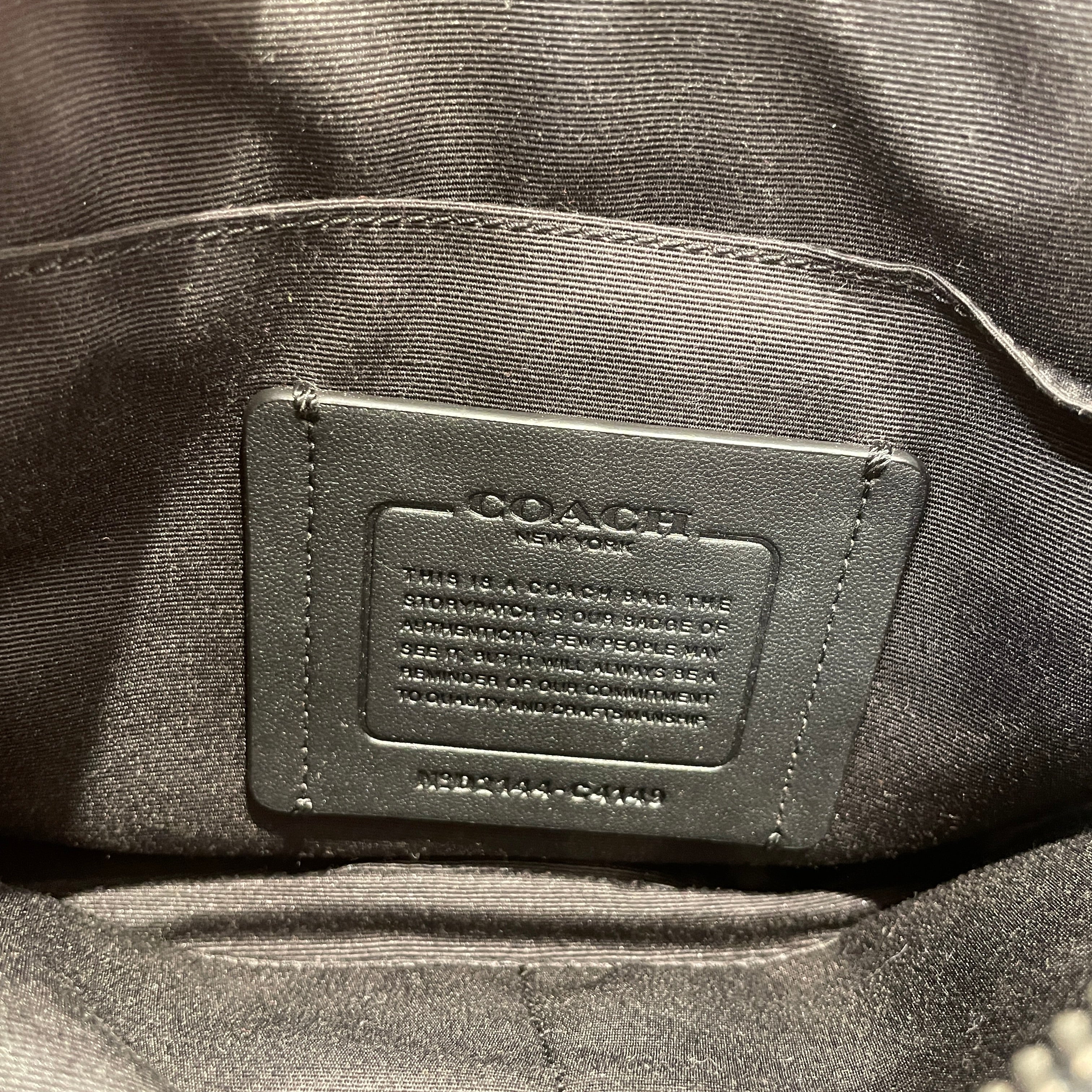 COACH/Cross Body Bag/Monogram/Leather/BLK/MONOGRAM GRY BLK RECTANGLE CB view 5