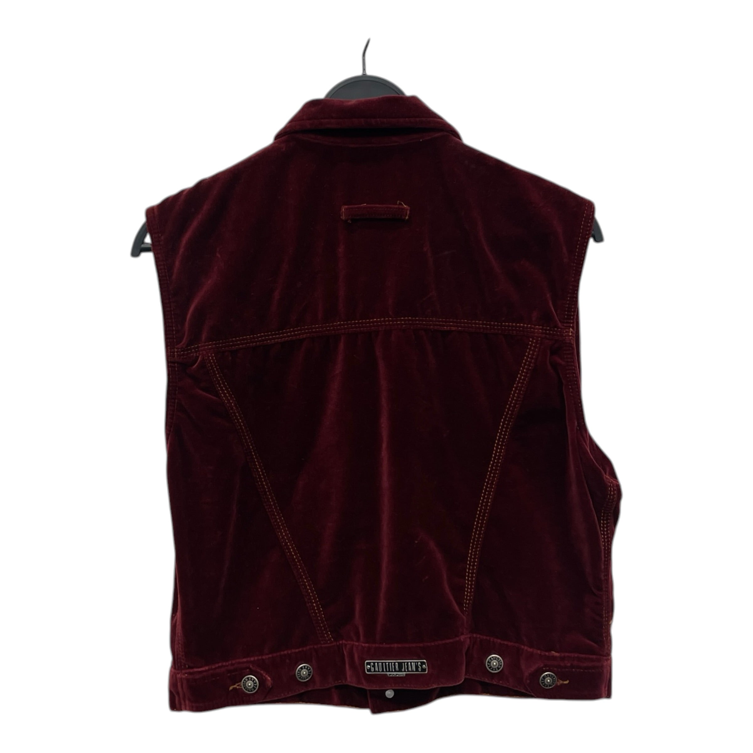Jean Paul Gaultier/Vest/XL/Suede/RED/ view 2