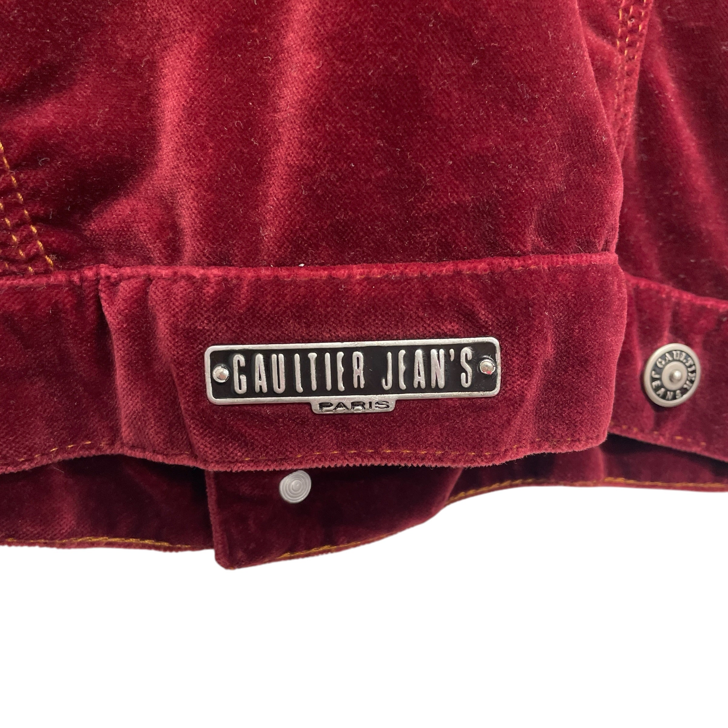 Jean Paul Gaultier/Vest/XL/Suede/RED/ view 4