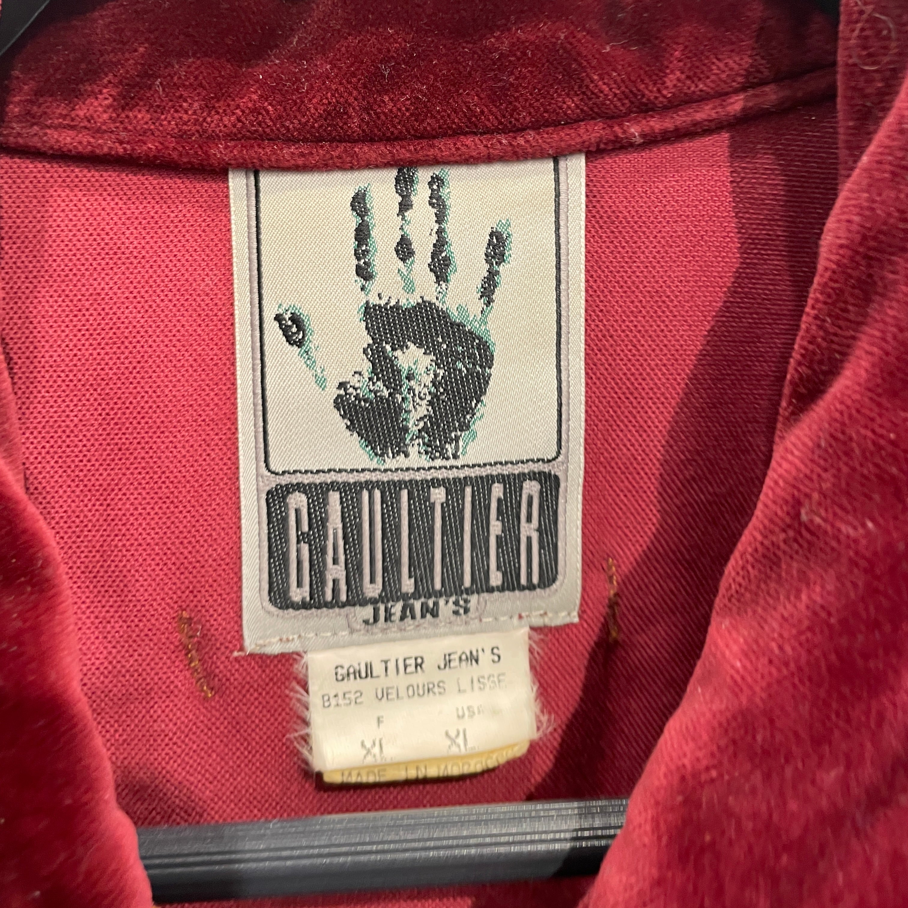 Jean Paul Gaultier/Vest/XL/Suede/RED/ view 3