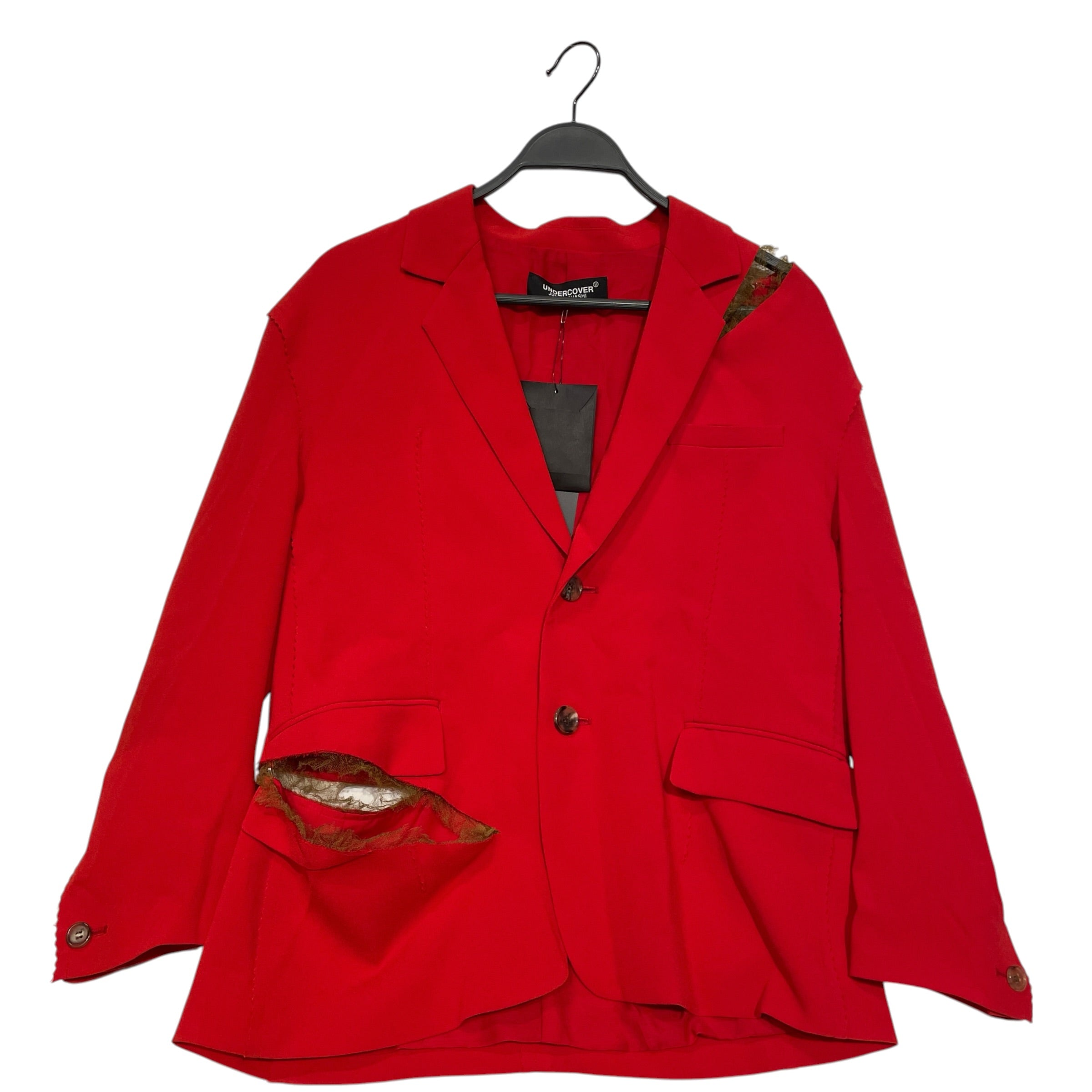 UNDERCOVER/Jacket/1/RED/LACE REPAIR BLAZER view 1