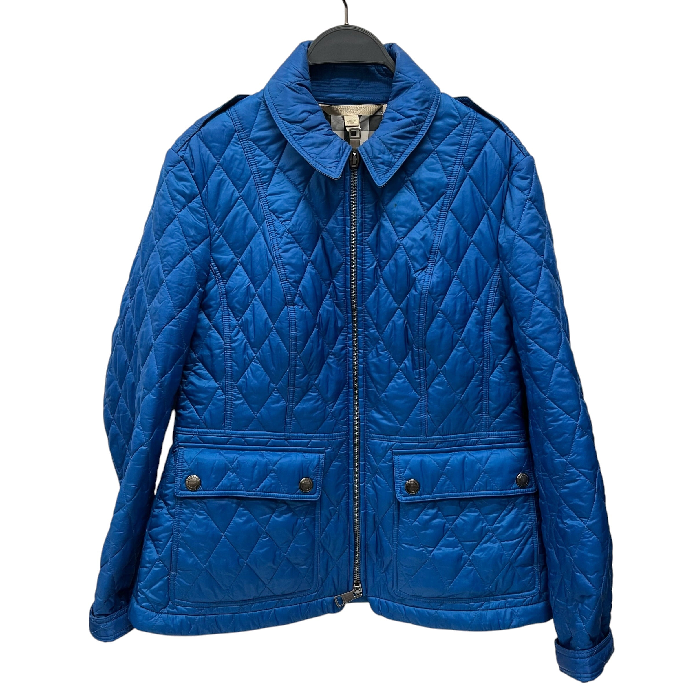 BURBERRY BRIT/Jacket/L/BLU/QUILTED COLLAR view 1
