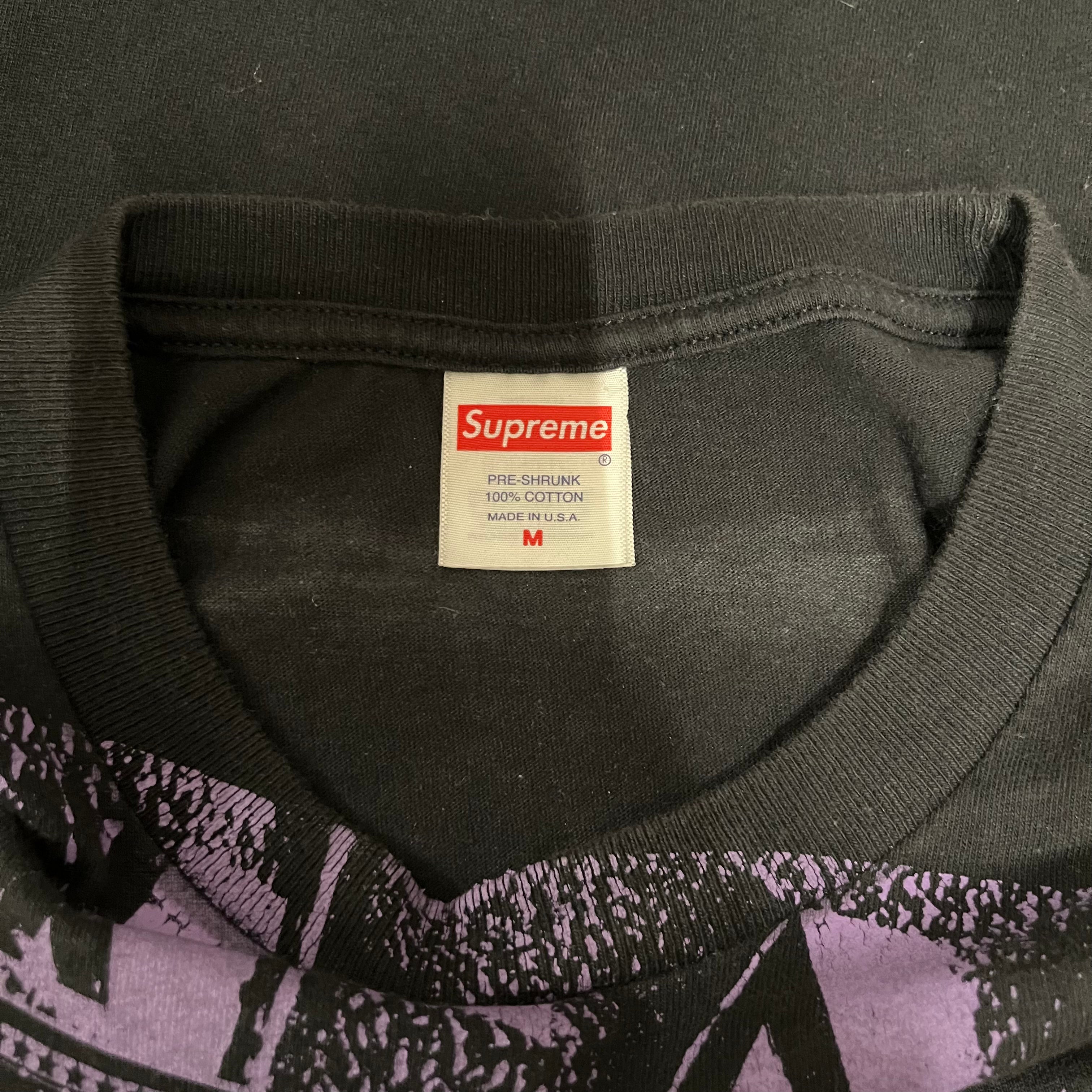 Supreme/T-Shirt/M/Cotton/BLK/All Over Print/Supreme Collage BLK/PURP Tee view 3