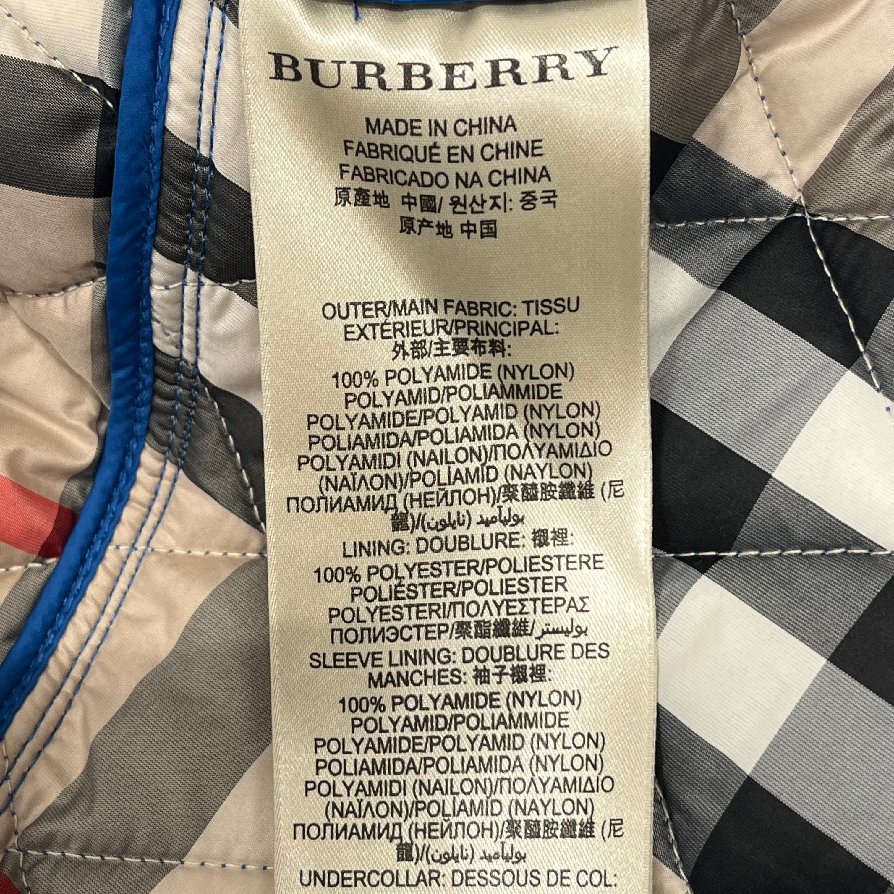 BURBERRY BRIT/Jacket/L/BLU/QUILTED COLLAR view 5
