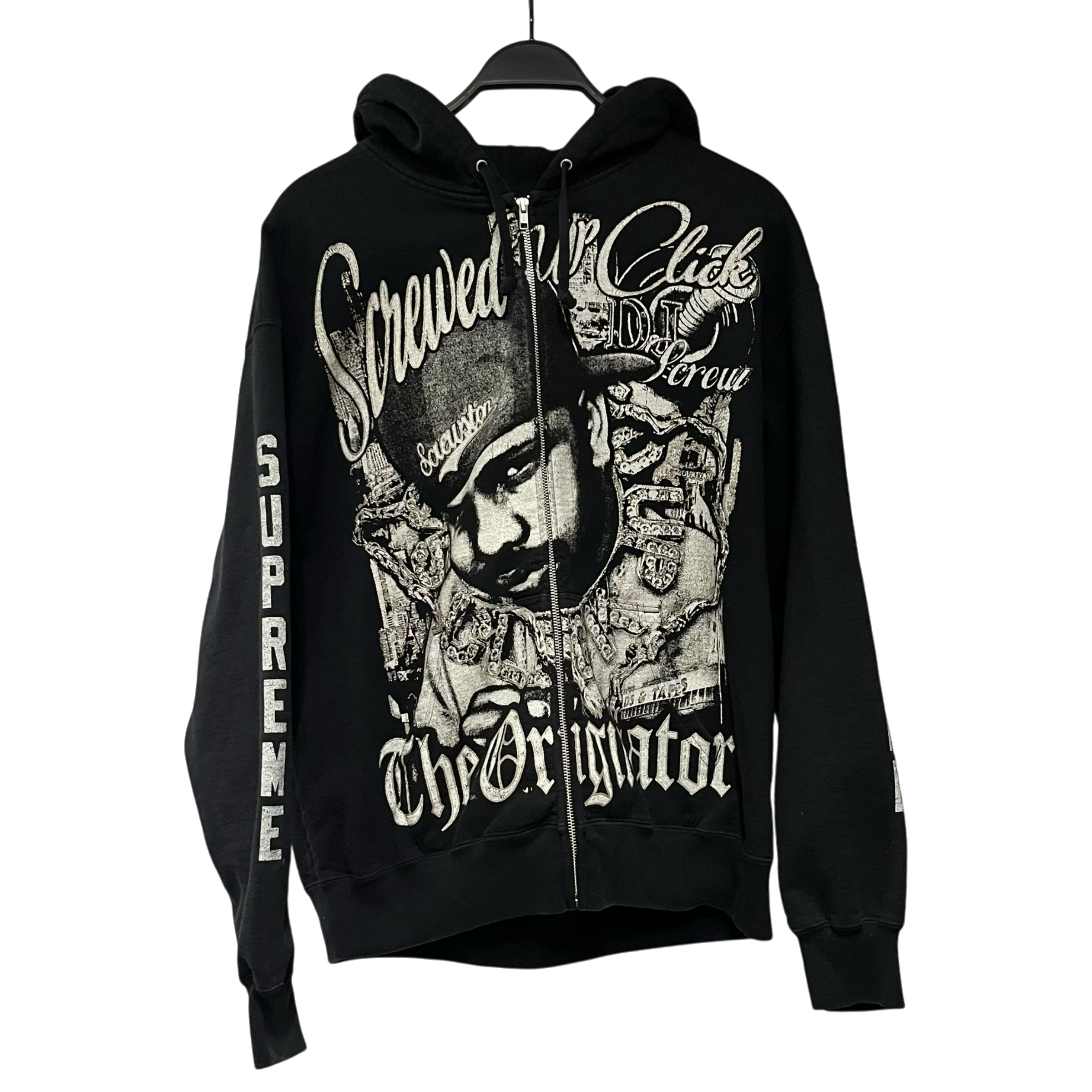 Supreme/Zip Up Hoodie/L/Cotton/BLK/DJ SCREW view 1