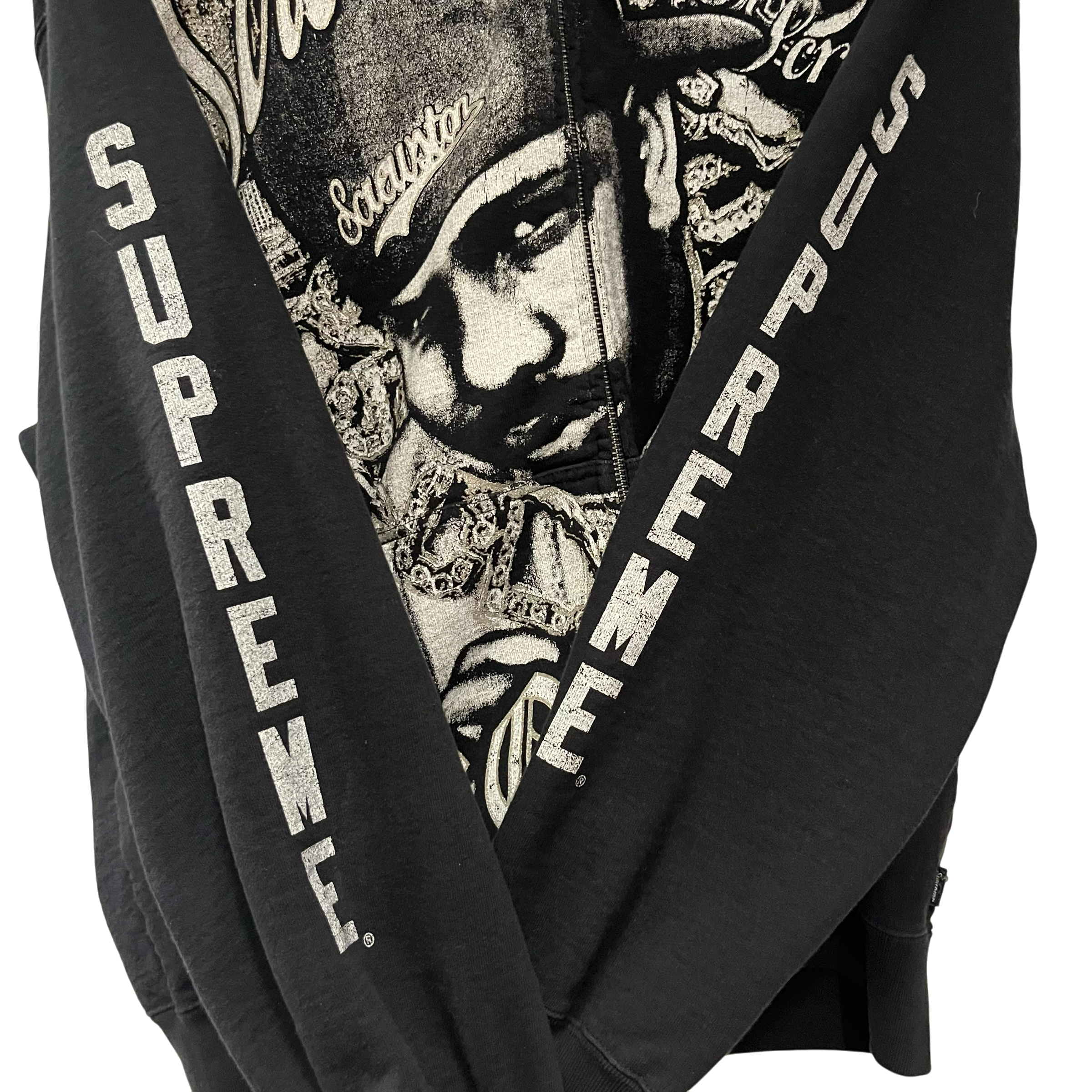 Supreme/Zip Up Hoodie/L/Cotton/BLK/DJ SCREW view 3