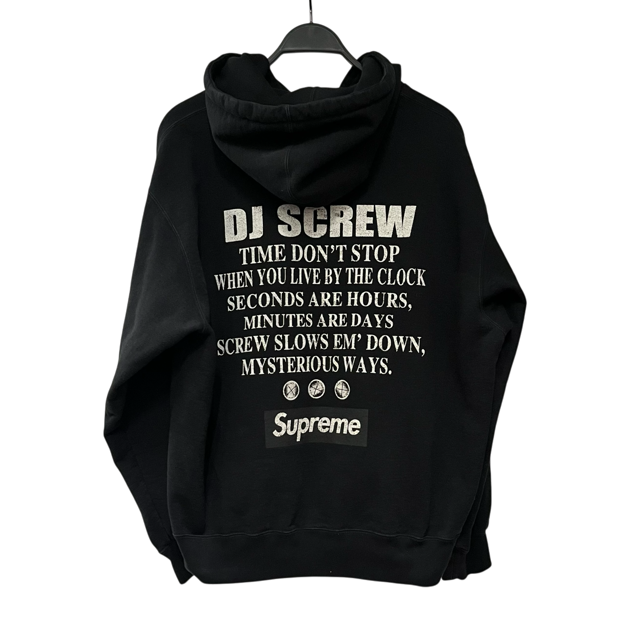 Supreme/Zip Up Hoodie/L/Cotton/BLK/DJ SCREW view 2