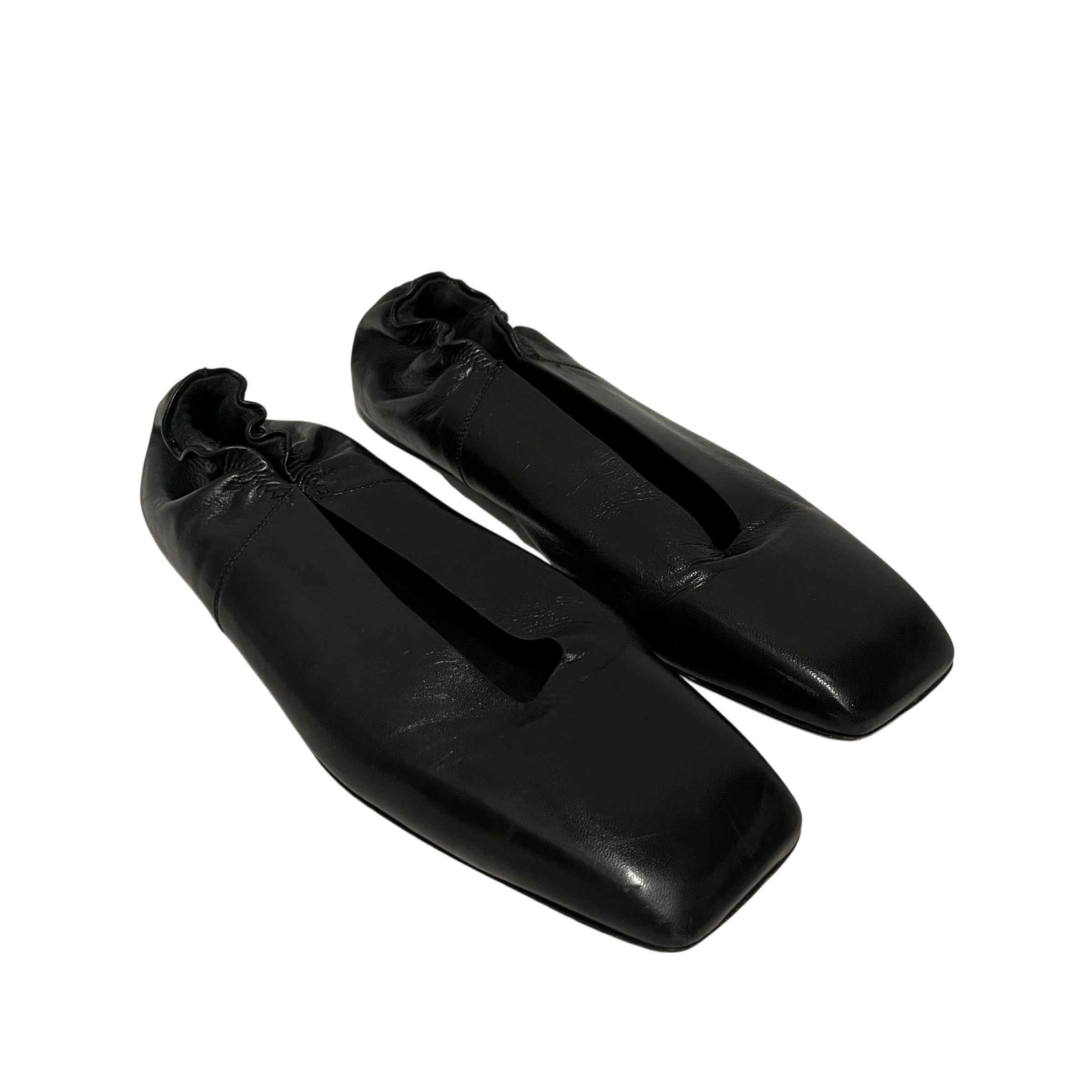 Rick Owens/Flat Shoes/US 8/Leather/BLK/square toe ballet view 1