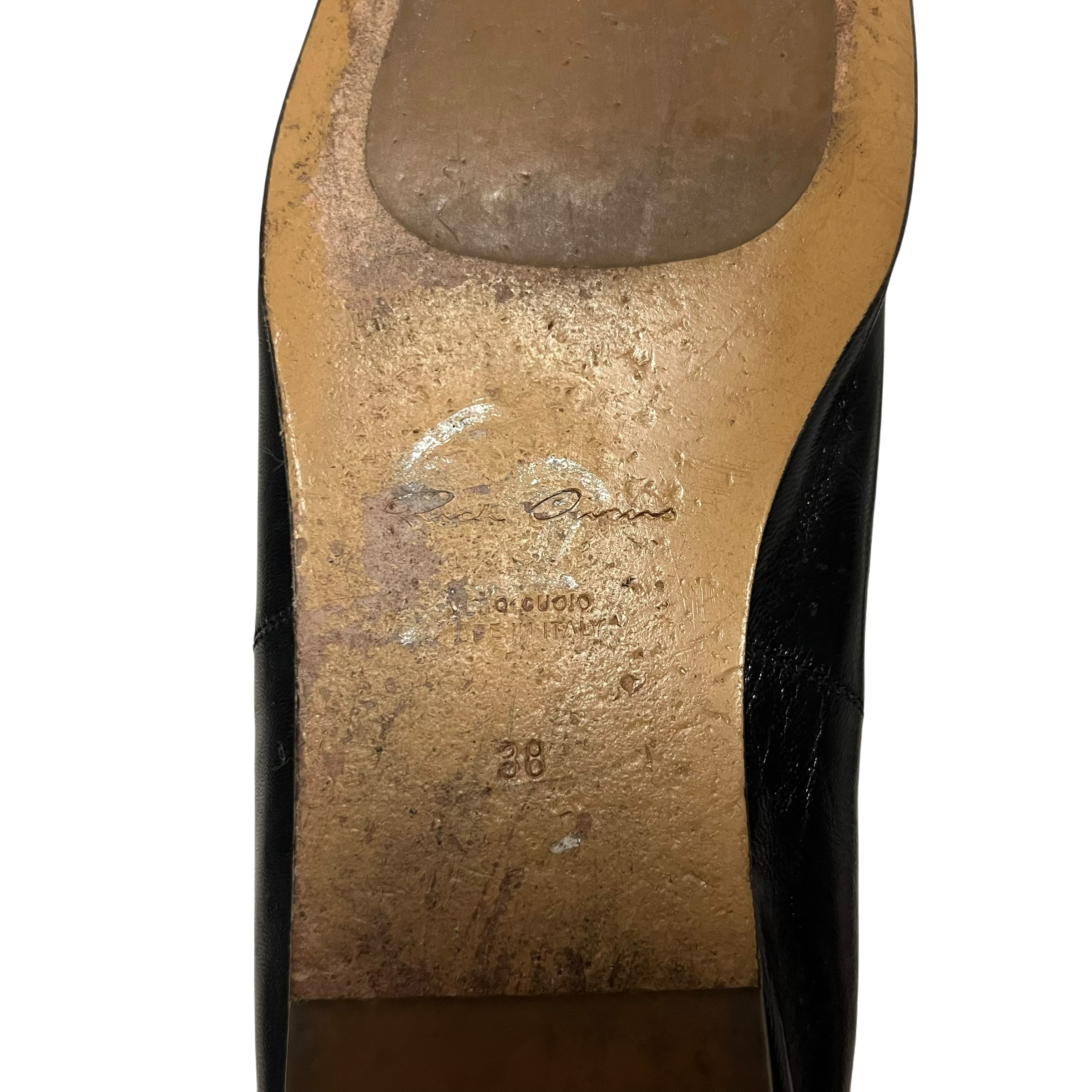 Rick Owens/Flat Shoes/US 8/Leather/BLK/square toe ballet view 5