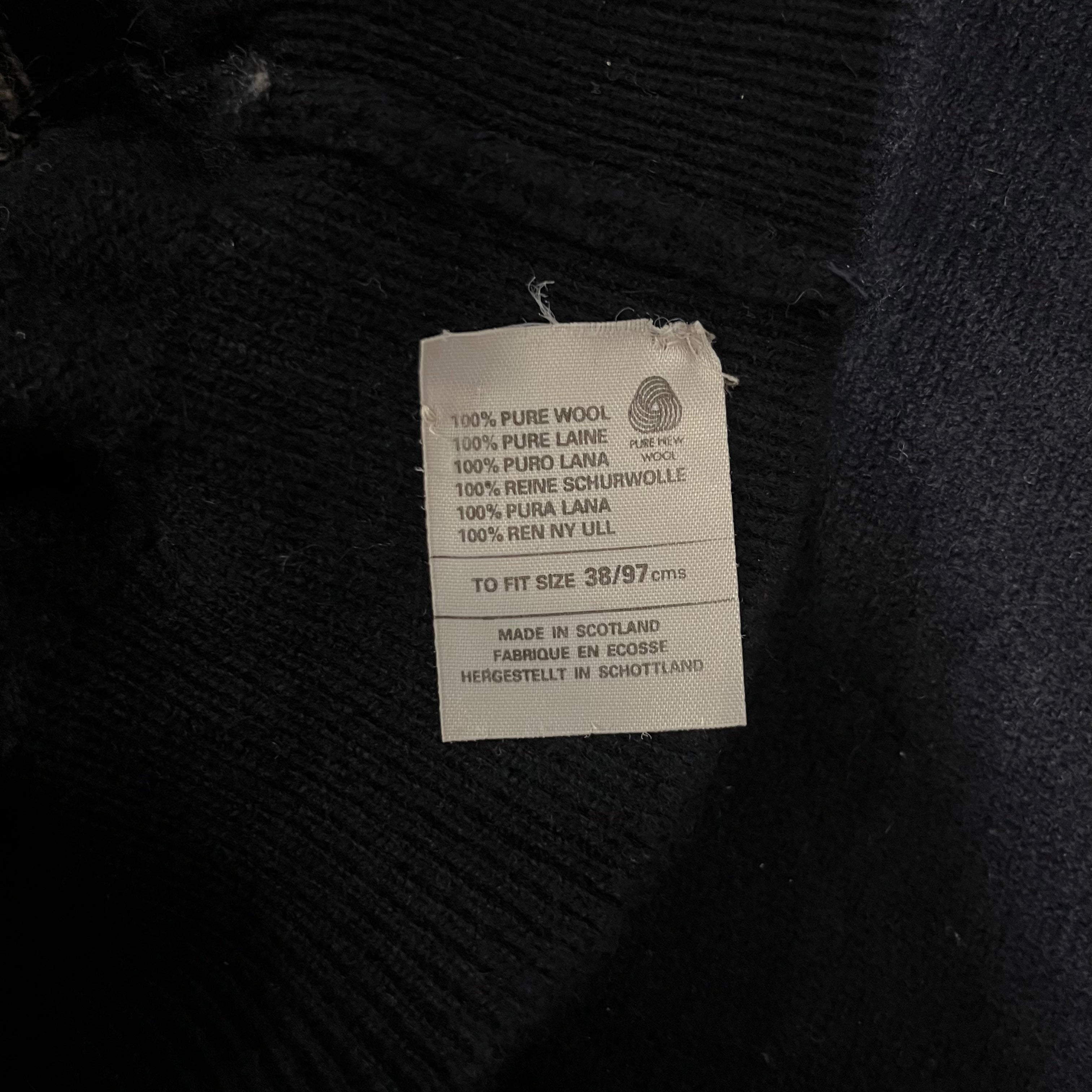 BURBERRY/Sweater/S/Plaid/Wool/NVY/ view 4