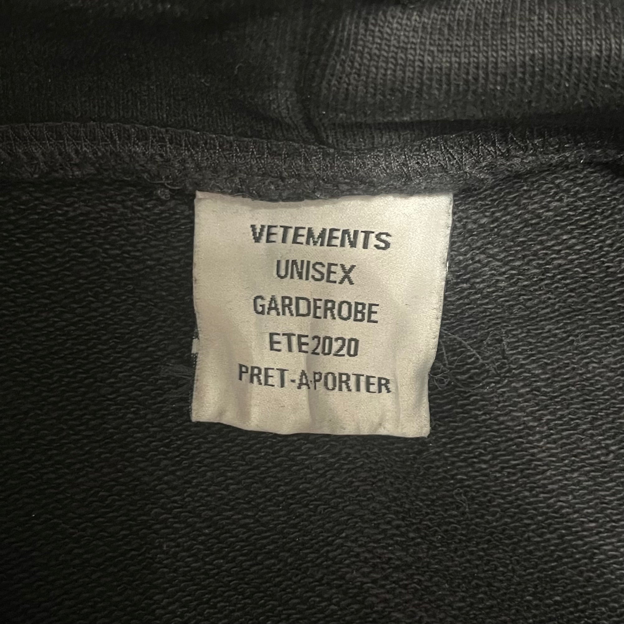 VETEMENTS/Hoodie/XL/Cotton/BLK/sparkle view 3