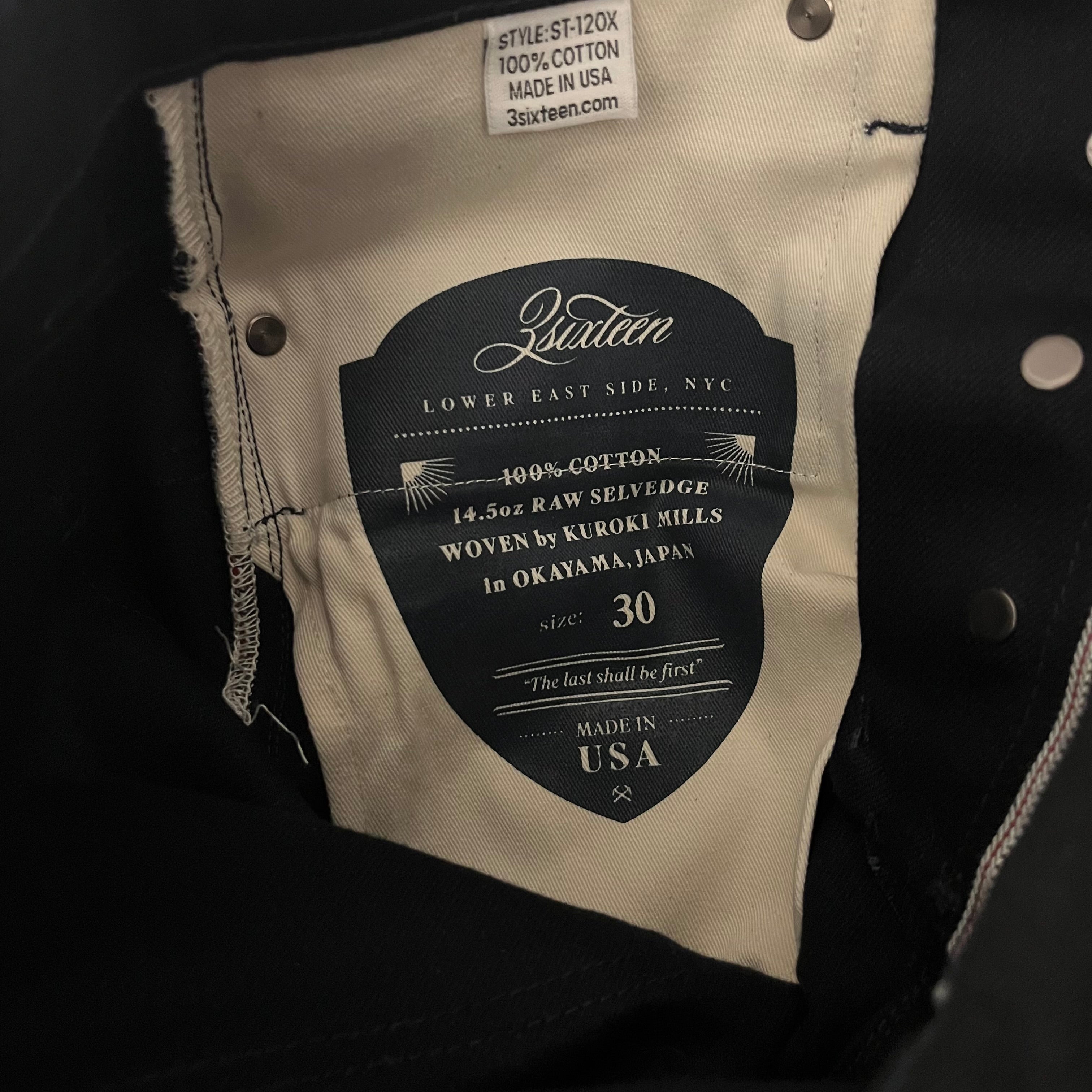 3sixteen/Skinny Pants/30/Cotton/NVY/shadow selvedge view 5