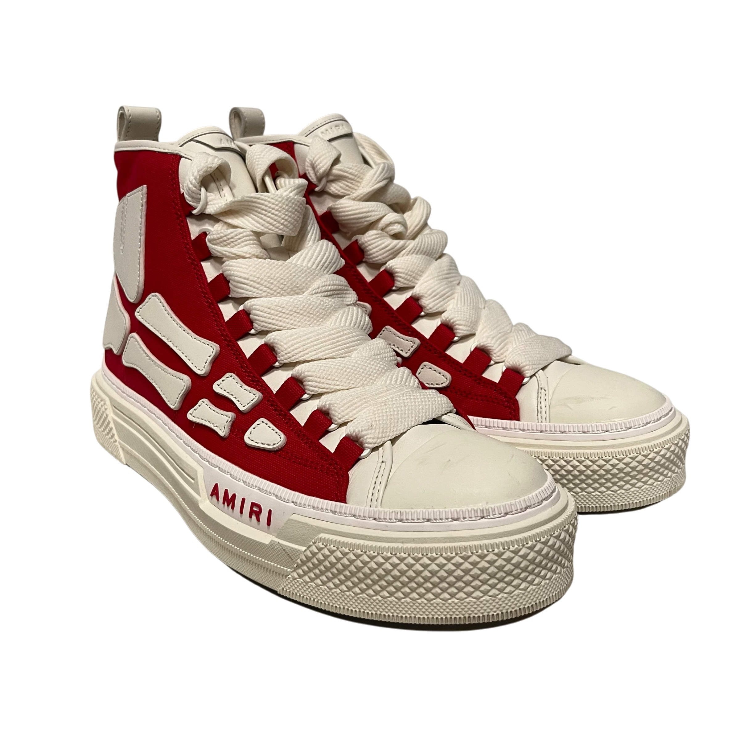 AMIRI/Hi-Sneakers/EU 43/Cotton/RED/Red Skel Court High view 2
